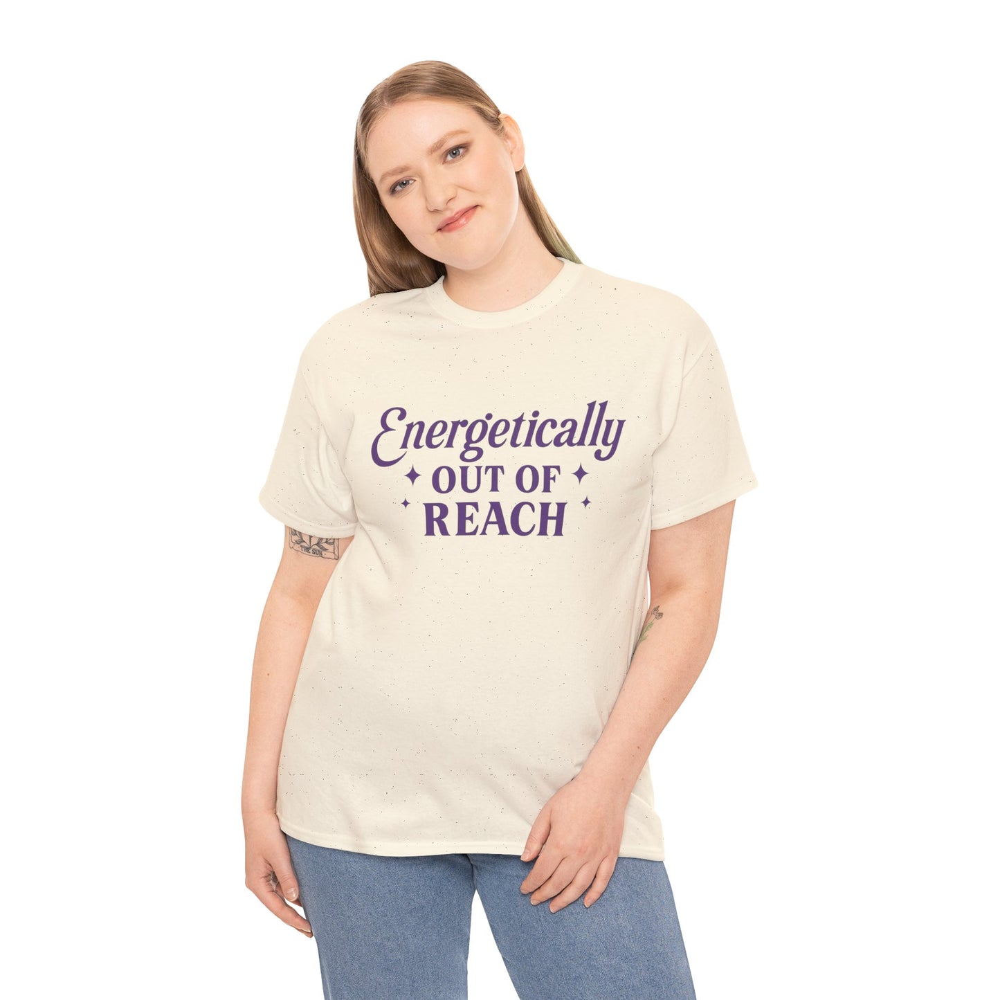 Energetically Out of Reach Unisex T-Shirt – Retro Vintage Graphic Tee, Spiritual Pin Up Shirt, Aesthetic Cosmic Vibes Top - Madame Soulière