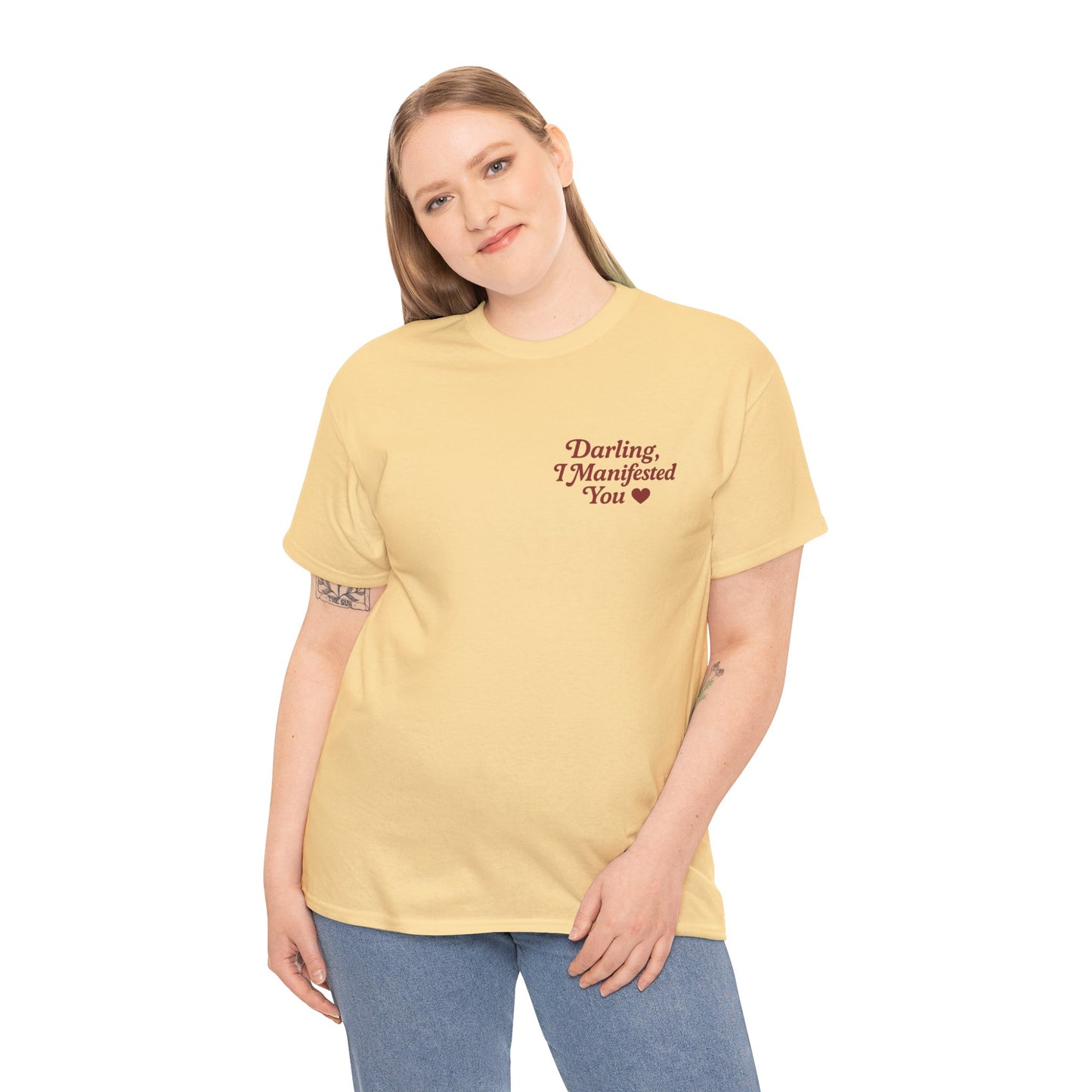 Darling, I Manifested You – Retro Mini Graphic Tee | Unisex Vintage Spiritual Shirt - Madame Soulière