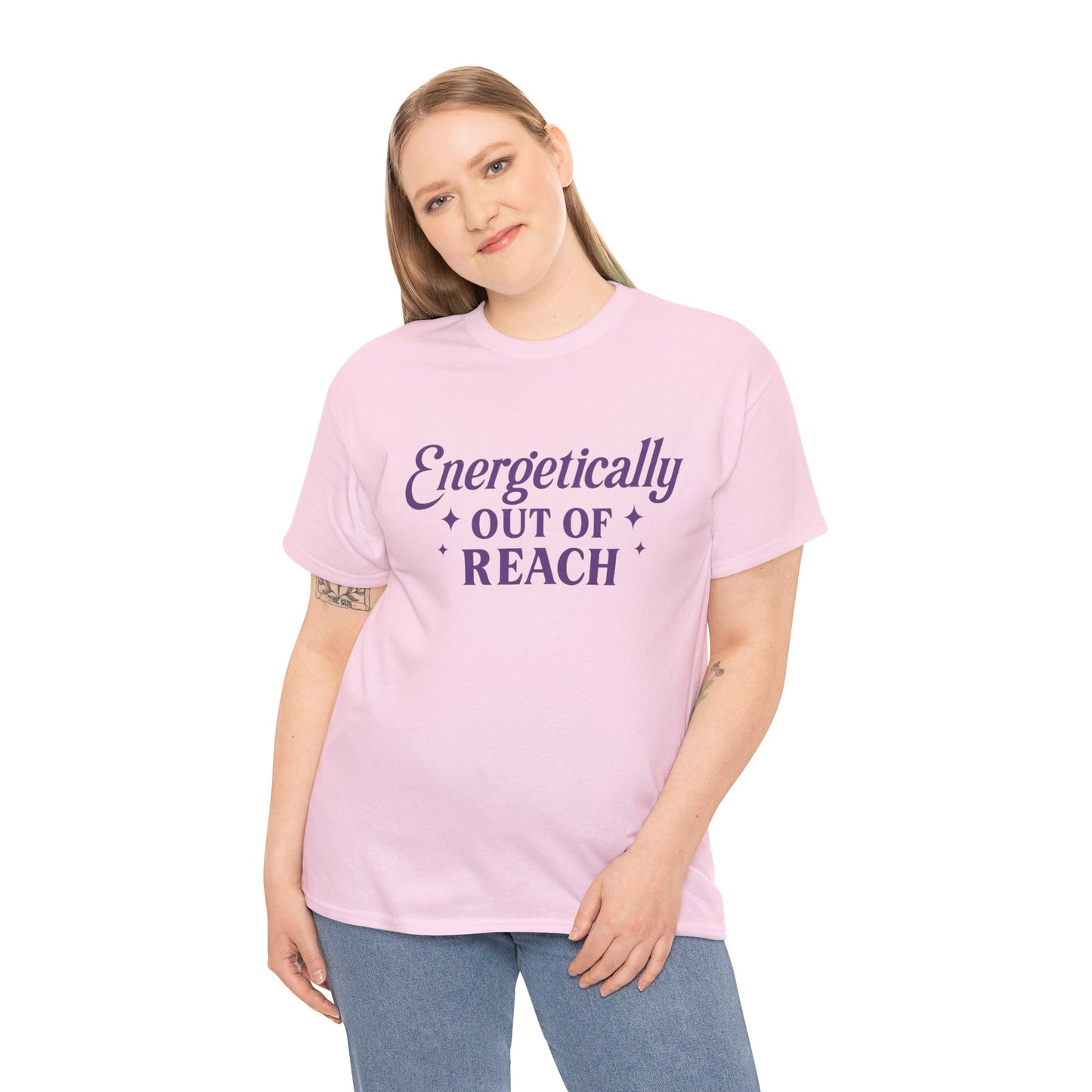 Energetically Out of Reach Unisex T-Shirt – Retro Vintage Graphic Tee, Spiritual Pin Up Shirt, Aesthetic Cosmic Vibes Top - Madame Soulière