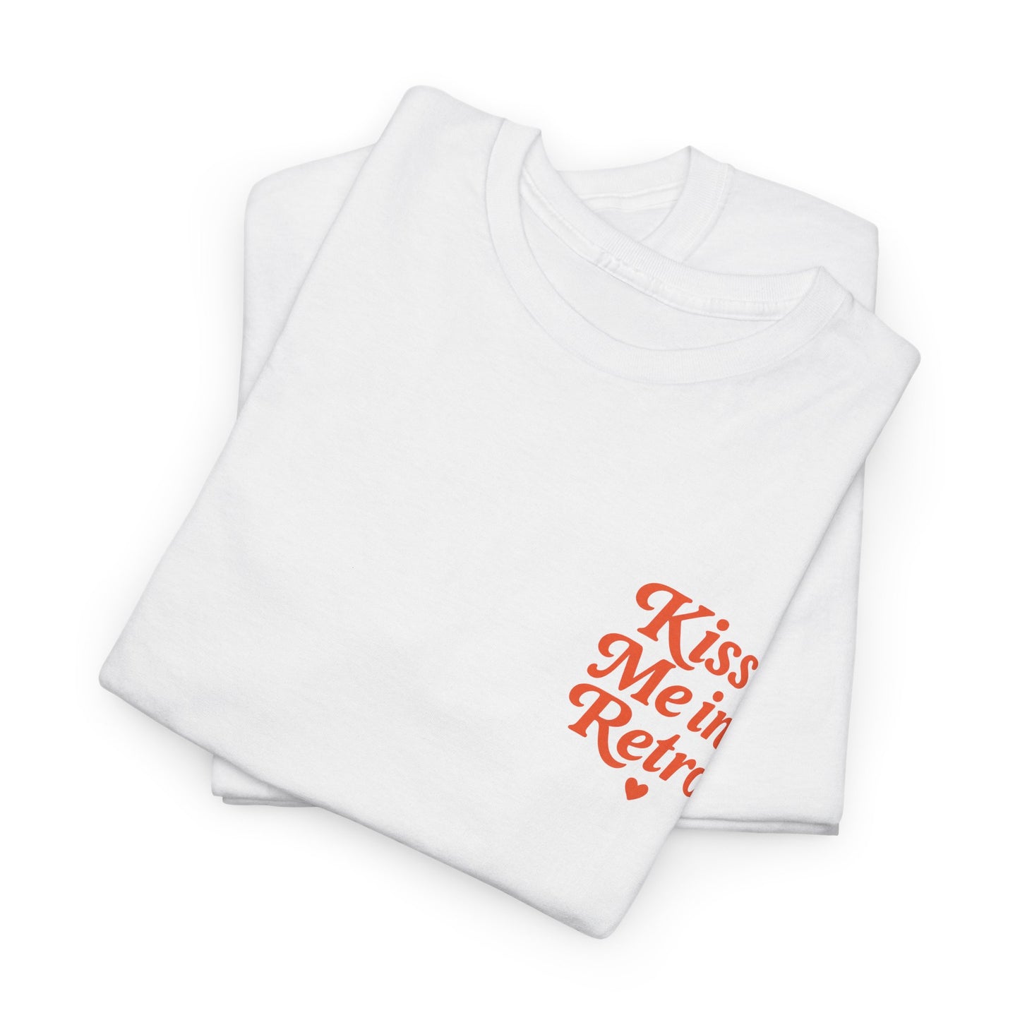 Retro Mini Slogan Unisex T-Shirt – Kiss Me in Retro Graphic Tee, Vintage Pin Up Inspired Top, 50s Rockabilly Style, Feminine Retro Statement Shirt - Madame Soulière