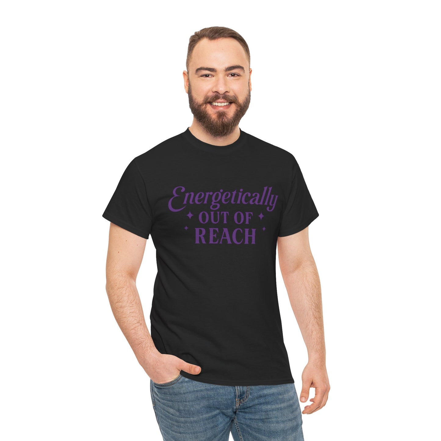 Energetically Out of Reach Unisex T-Shirt – Retro Vintage Graphic Tee, Spiritual Pin Up Shirt, Aesthetic Cosmic Vibes Top - Madame Soulière