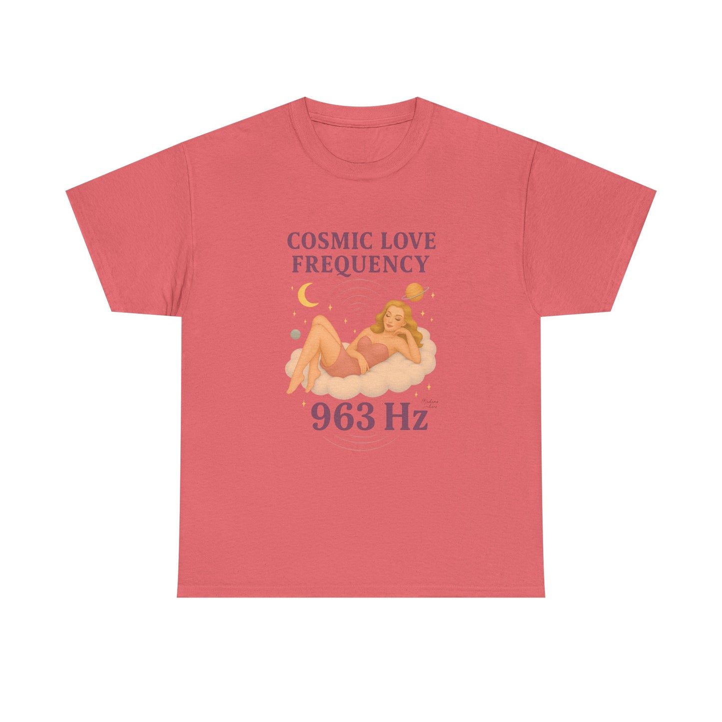 Cosmic Love Frequency 963 Hz Unisex T-Shirt – Retro Vintage Spiritual Graphic Tee, Angel Number Vibes, Feminine Pin Up Inspired Top - Madame Soulière