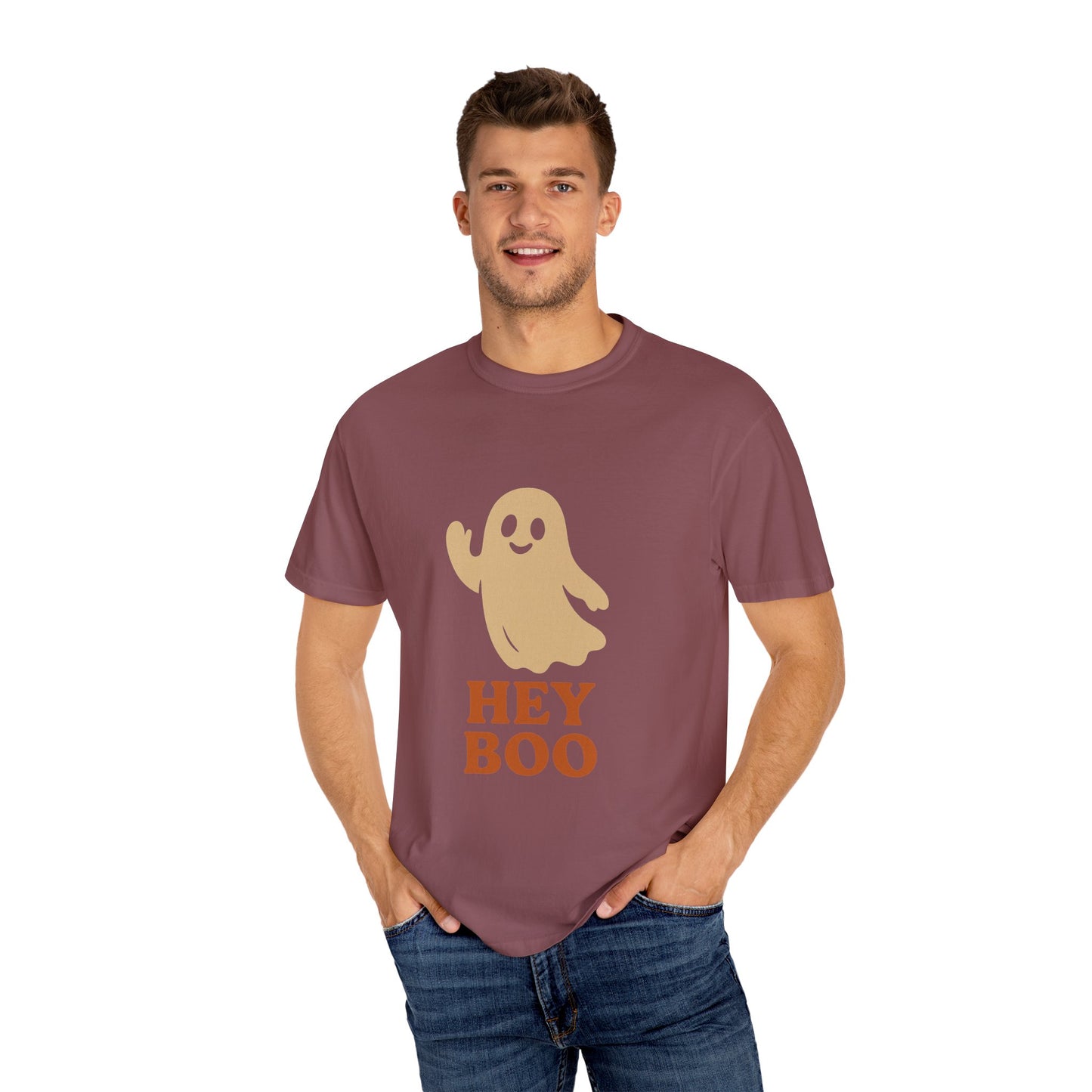 Retro Halloween Ghost T-Shirt – Vintage Pin Up Style Tee, Spooky Season Graphic Top, Hey Boo Shirt for Women & Men - Madame Soulière