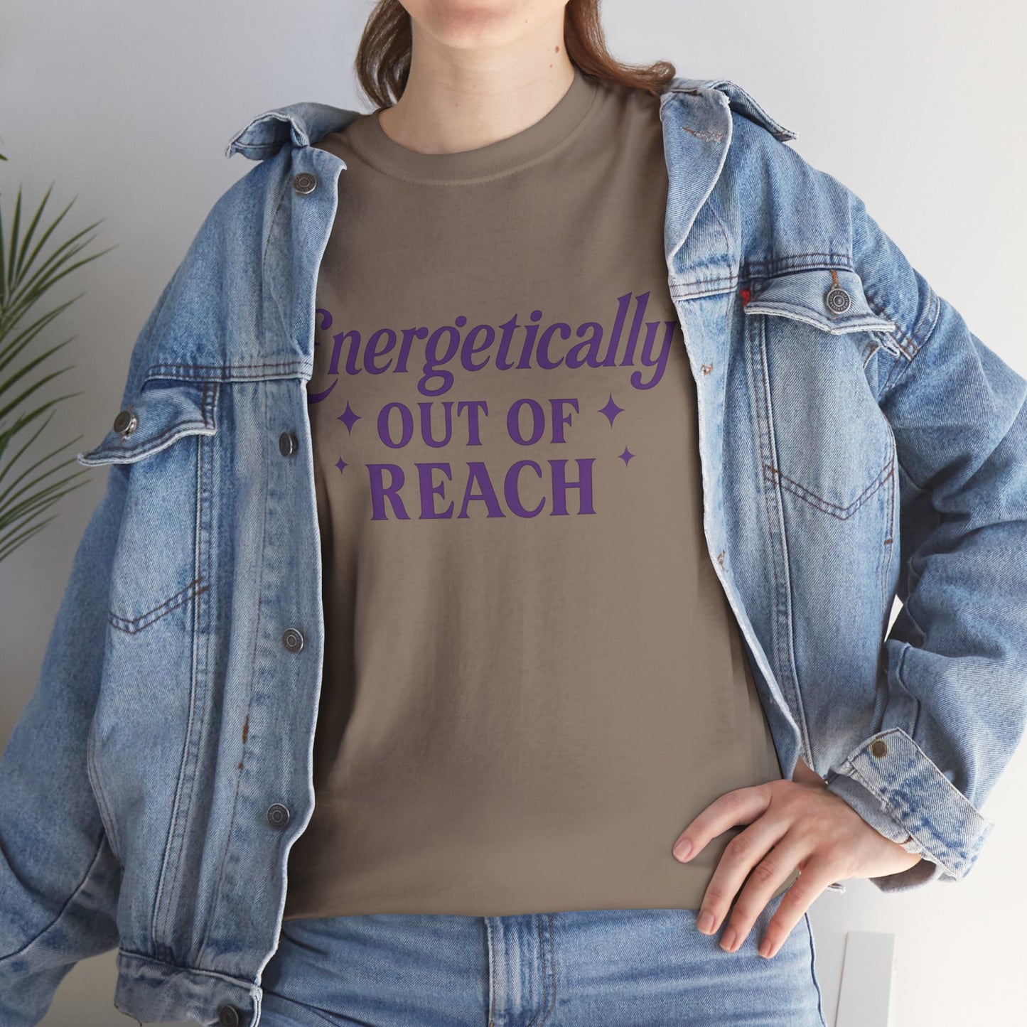 Energetically Out of Reach Unisex T-Shirt – Retro Vintage Graphic Tee, Spiritual Pin Up Shirt, Aesthetic Cosmic Vibes Top - Madame Soulière