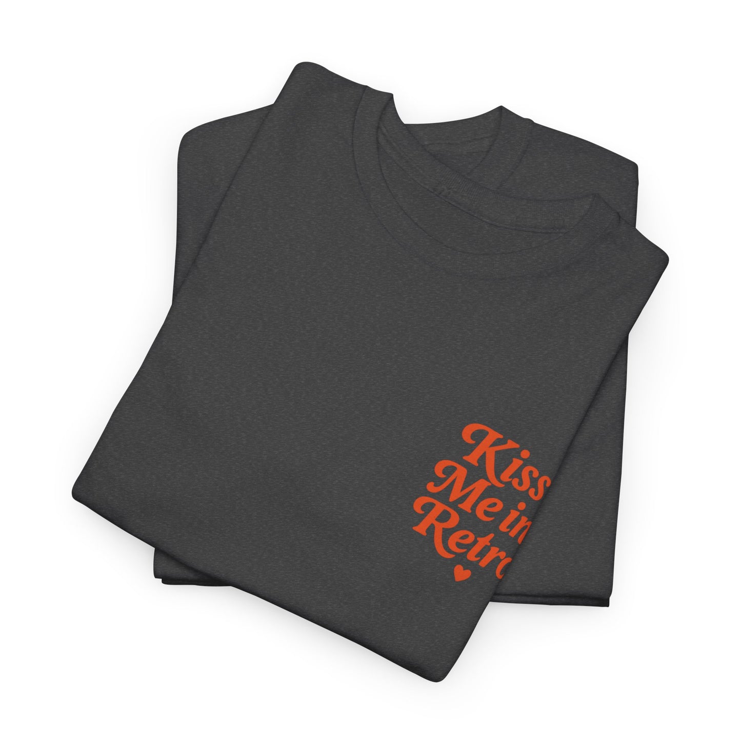 Retro Mini Slogan Unisex T-Shirt – Kiss Me in Retro Graphic Tee, Vintage Pin Up Inspired Top, 50s Rockabilly Style, Feminine Retro Statement Shirt - Madame Soulière