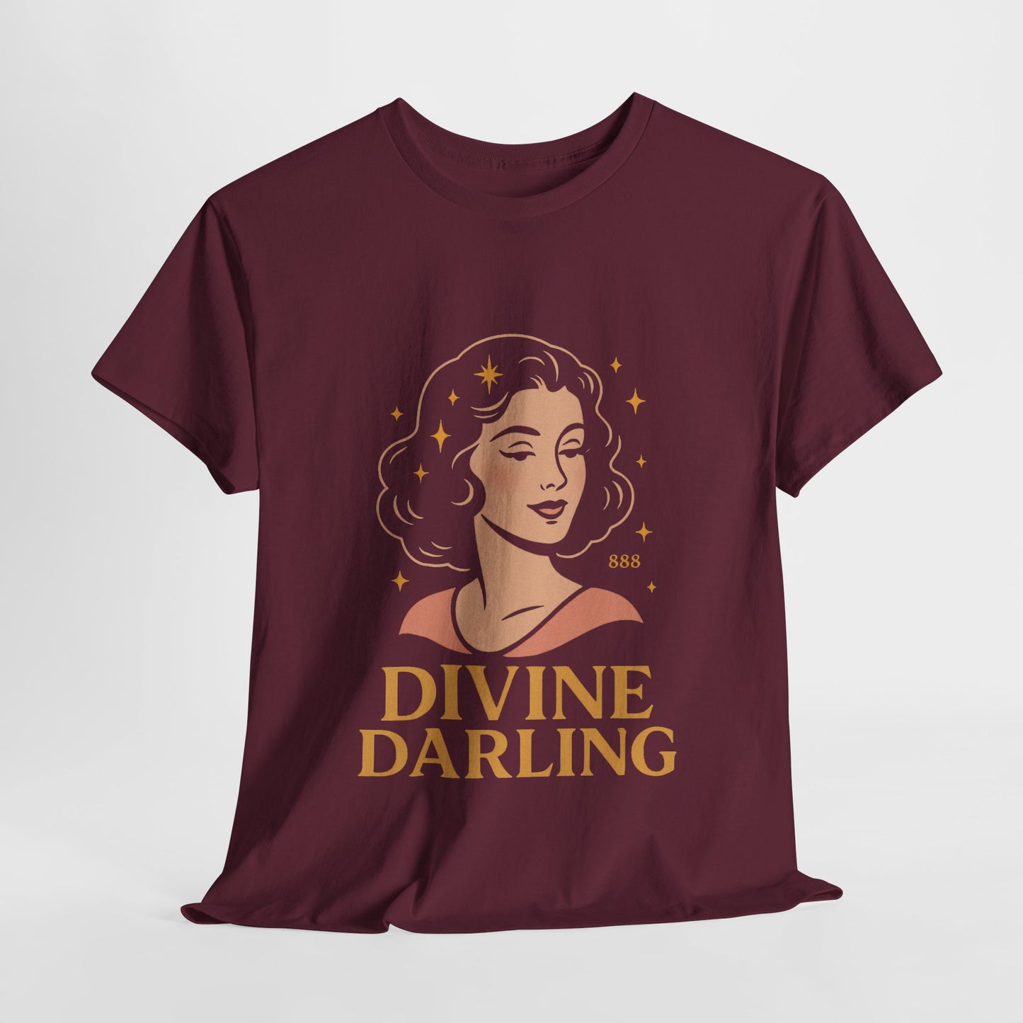Wearing 888 Like It’s Chanel – Divine Darling T-Shirt, Vintage Retro Unisex Tee, 50s Pin Up Spirit Shirt - Madame Soulière