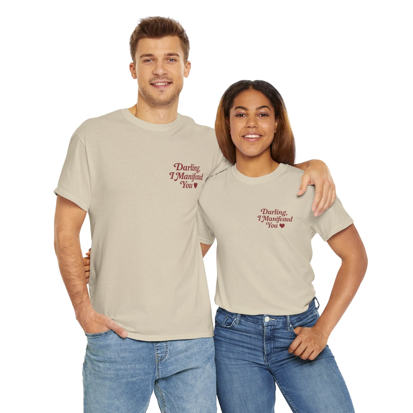 Darling, I Manifested You – Retro Mini Graphic Tee | Unisex Vintage Spiritual Shirt - Madame Soulière