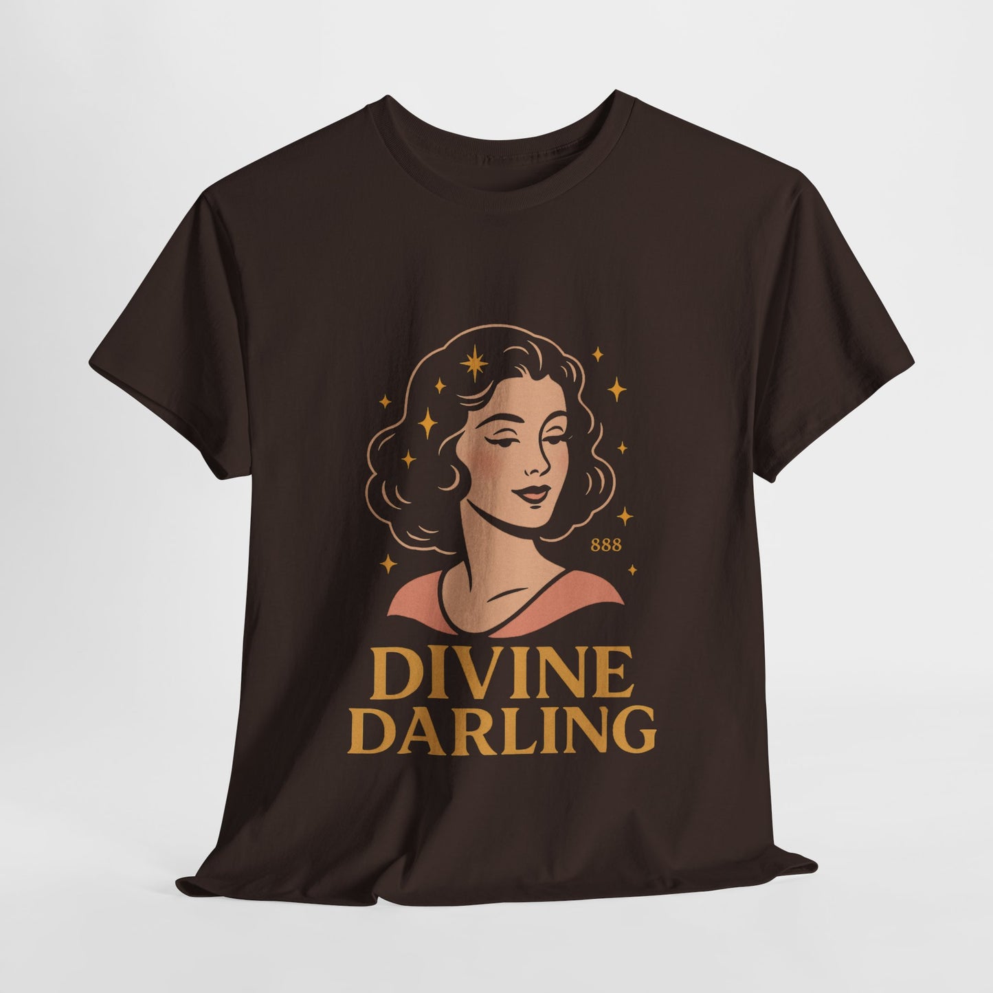Wearing 888 Like It’s Chanel – Divine Darling T-Shirt, Vintage Retro Unisex Tee, 50s Pin Up Spirit Shirt - Madame Soulière