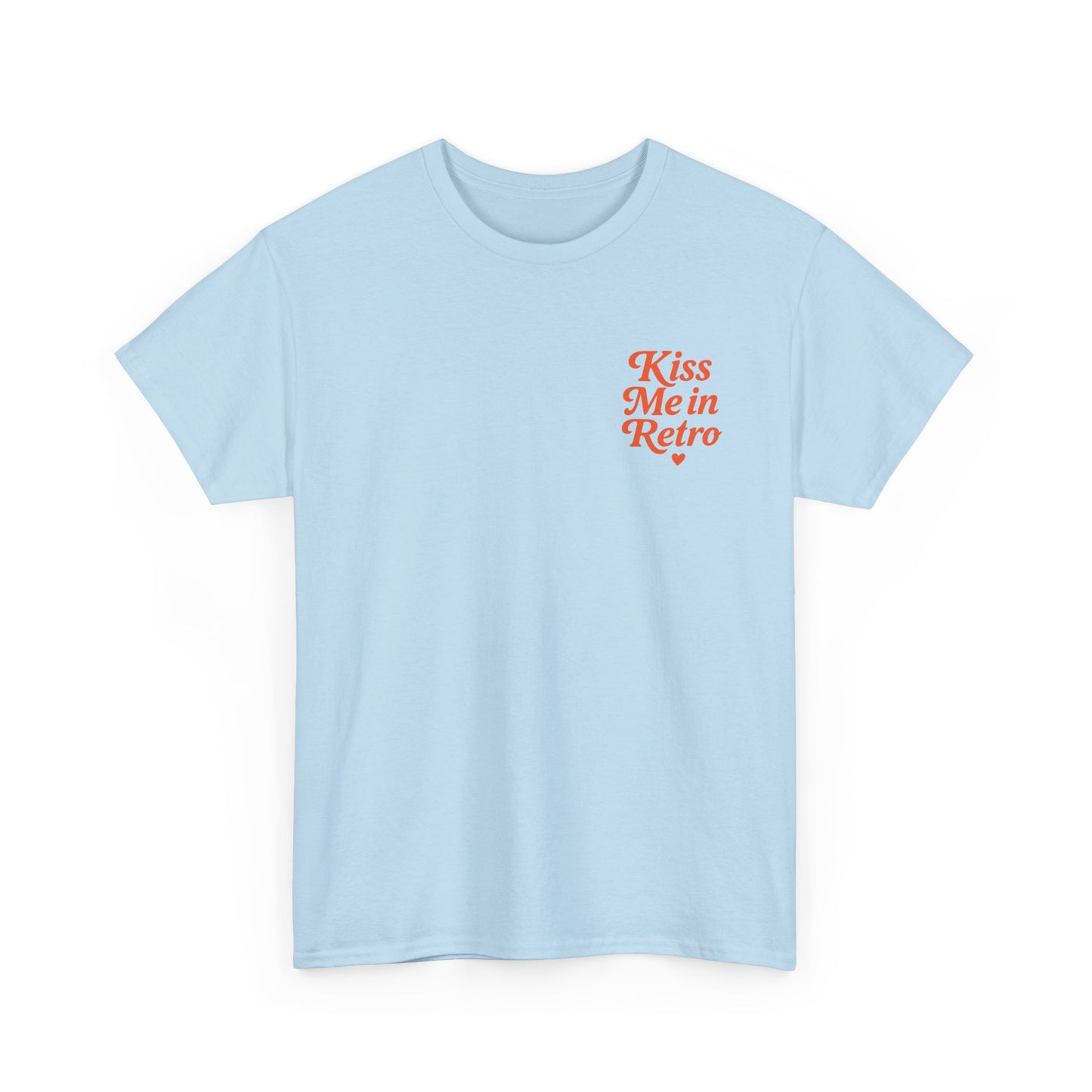 Retro Mini Slogan Unisex T-Shirt – Kiss Me in Retro Graphic Tee, Vintage Pin Up Inspired Top, 50s Rockabilly Style, Feminine Retro Statement Shirt - Madame Soulière