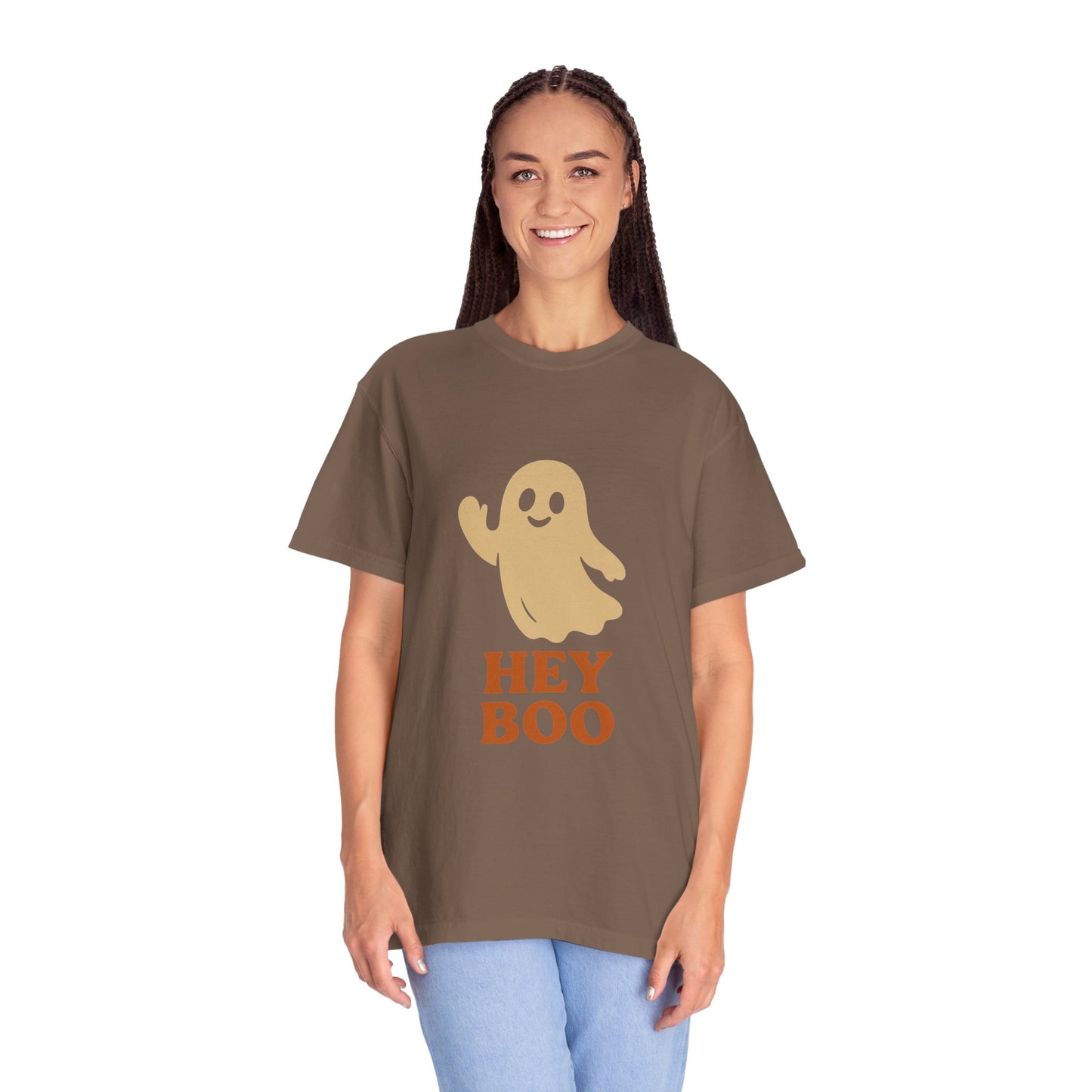 Retro Halloween Ghost T-Shirt – Vintage Pin Up Style Tee, Spooky Season Graphic Top, Hey Boo Shirt for Women & Men - Madame Soulière