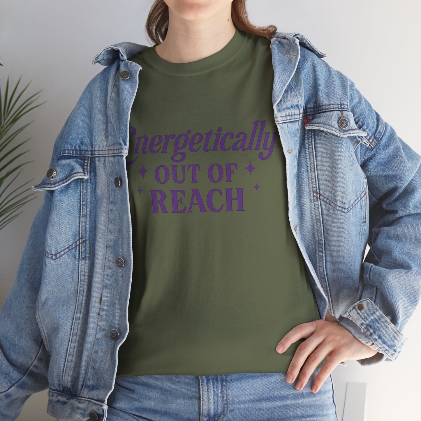Energetically Out of Reach Unisex T-Shirt – Retro Vintage Graphic Tee, Spiritual Pin Up Shirt, Aesthetic Cosmic Vibes Top - Madame Soulière