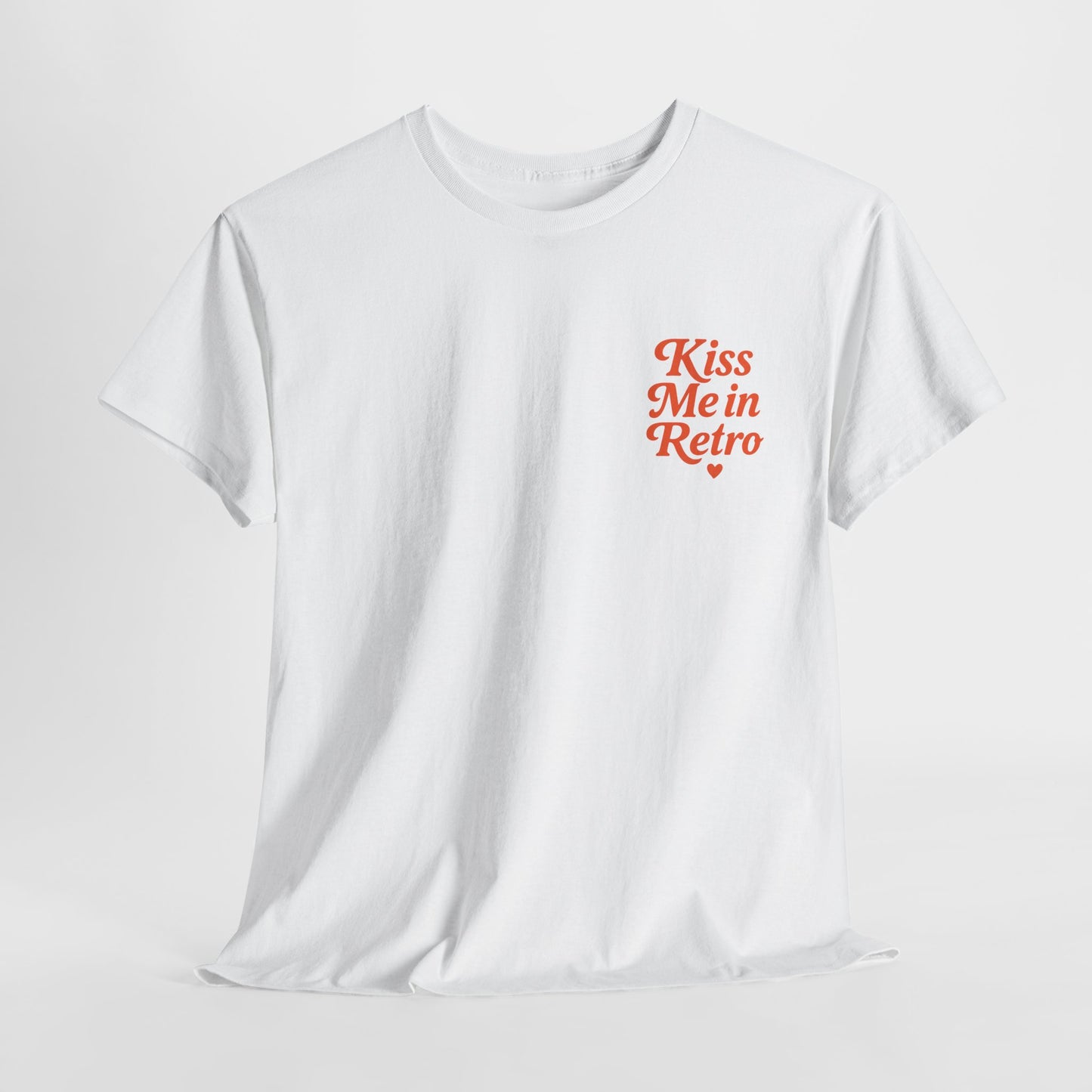 Retro Mini Slogan Unisex T-Shirt – Kiss Me in Retro Graphic Tee, Vintage Pin Up Inspired Top, 50s Rockabilly Style, Feminine Retro Statement Shirt - Madame Soulière