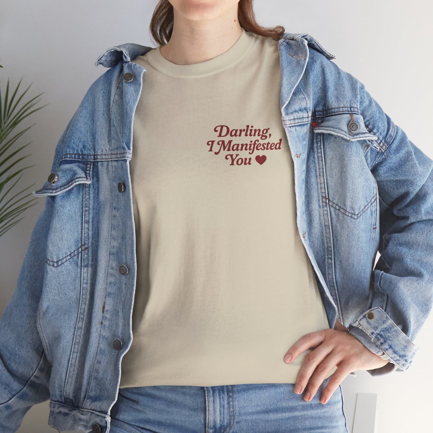 Darling, I Manifested You – Retro Mini Graphic Tee | Unisex Vintage Spiritual Shirt - Madame Soulière