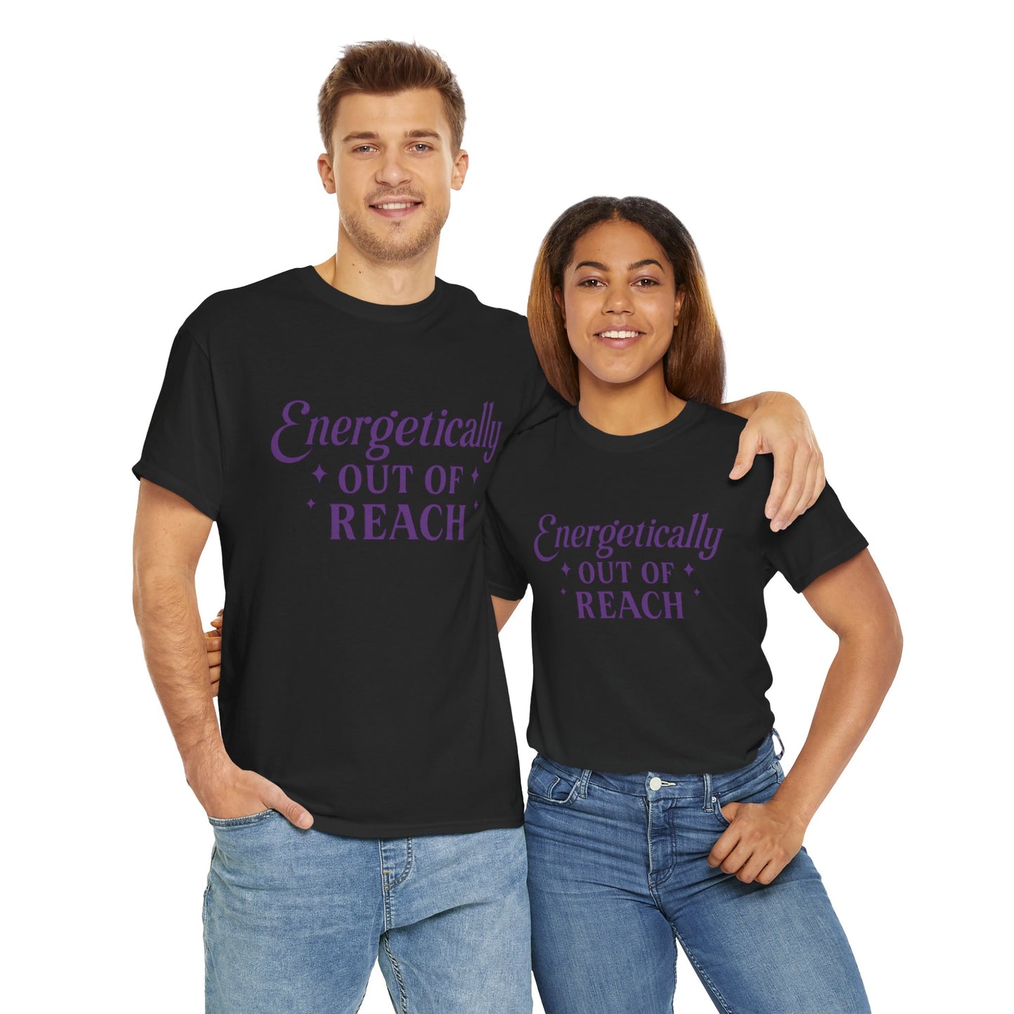 Energetically Out of Reach Unisex T-Shirt – Retro Vintage Graphic Tee, Spiritual Pin Up Shirt, Aesthetic Cosmic Vibes Top - Madame Soulière