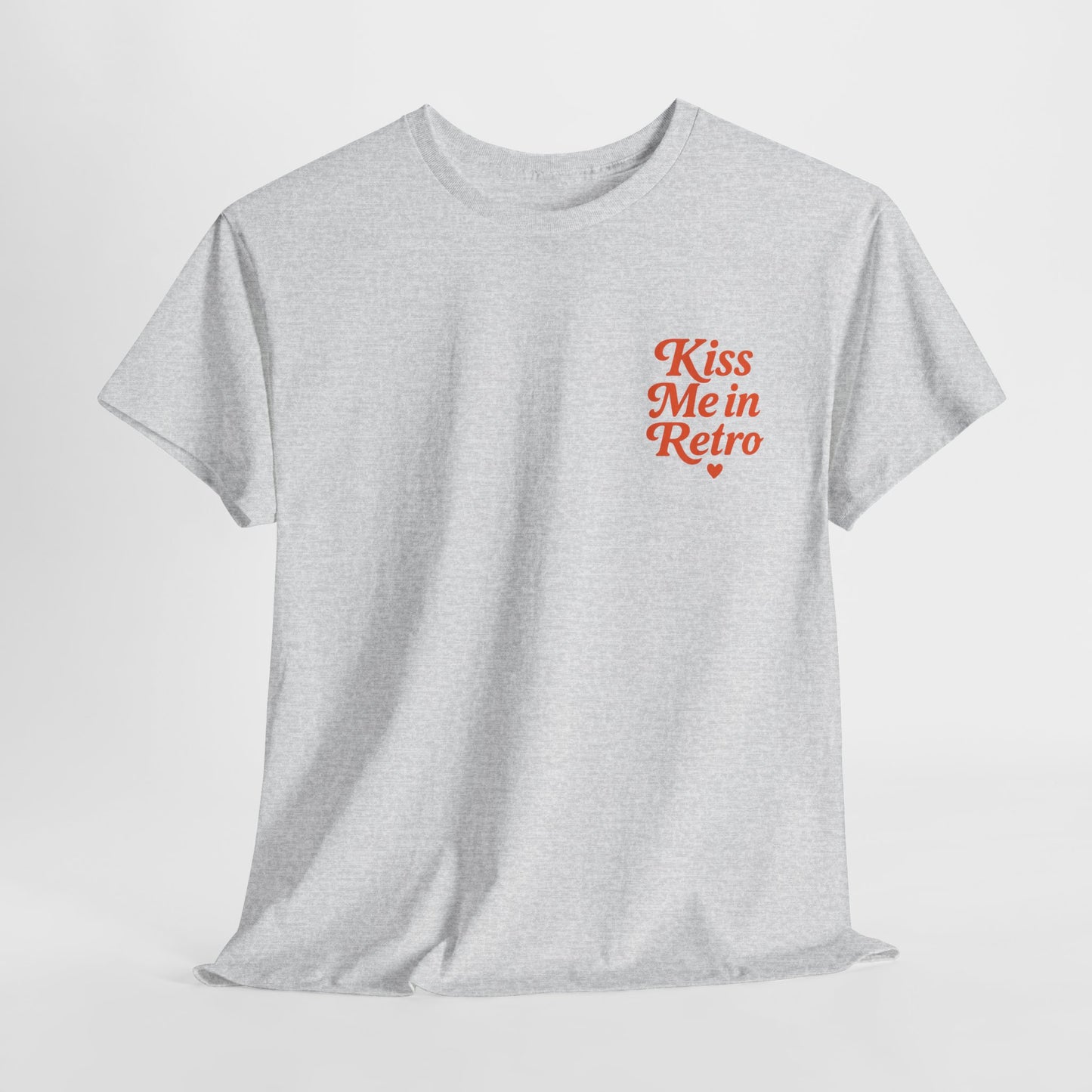 Retro Mini Slogan Unisex T-Shirt – Kiss Me in Retro Graphic Tee, Vintage Pin Up Inspired Top, 50s Rockabilly Style, Feminine Retro Statement Shirt - Madame Soulière