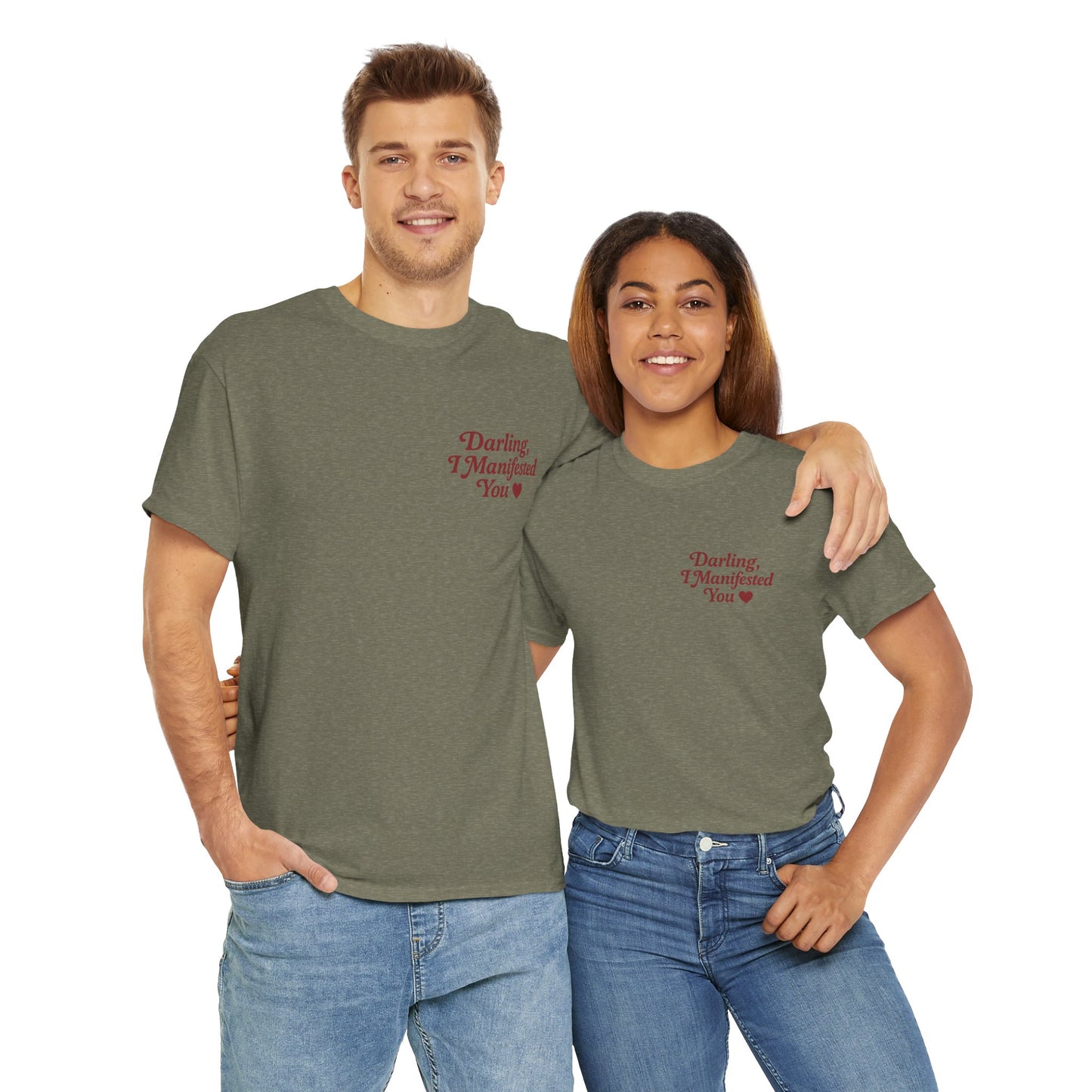 Darling, I Manifested You – Retro Mini Graphic Tee | Unisex Vintage Spiritual Shirt - Madame Soulière