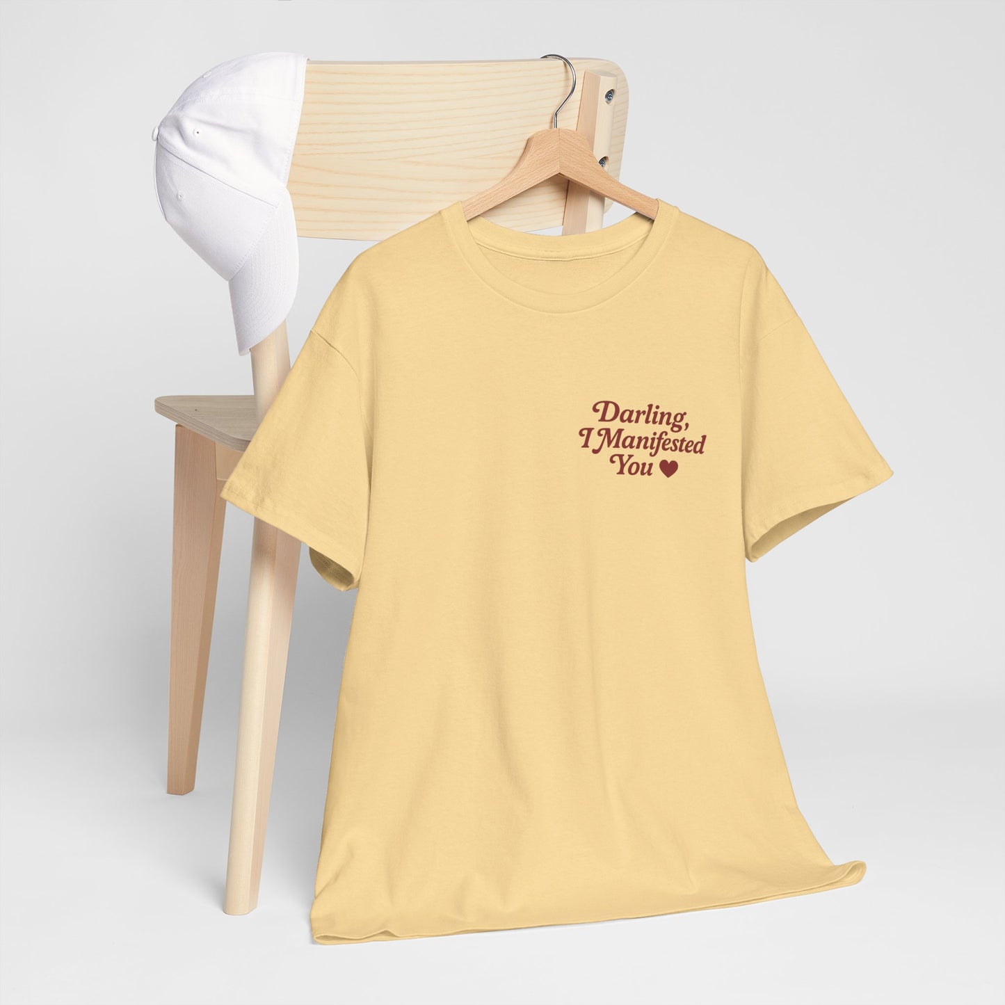 Darling, I Manifested You – Retro Mini Graphic Tee | Unisex Vintage Spiritual Shirt - Madame Soulière
