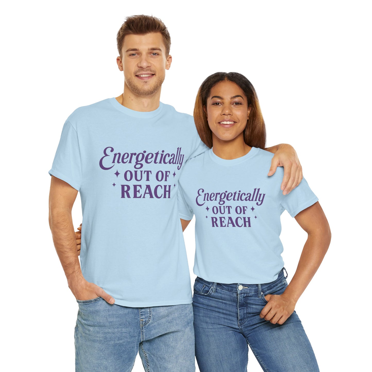 Energetically Out of Reach Unisex T-Shirt – Retro Vintage Graphic Tee, Spiritual Pin Up Shirt, Aesthetic Cosmic Vibes Top - Madame Soulière