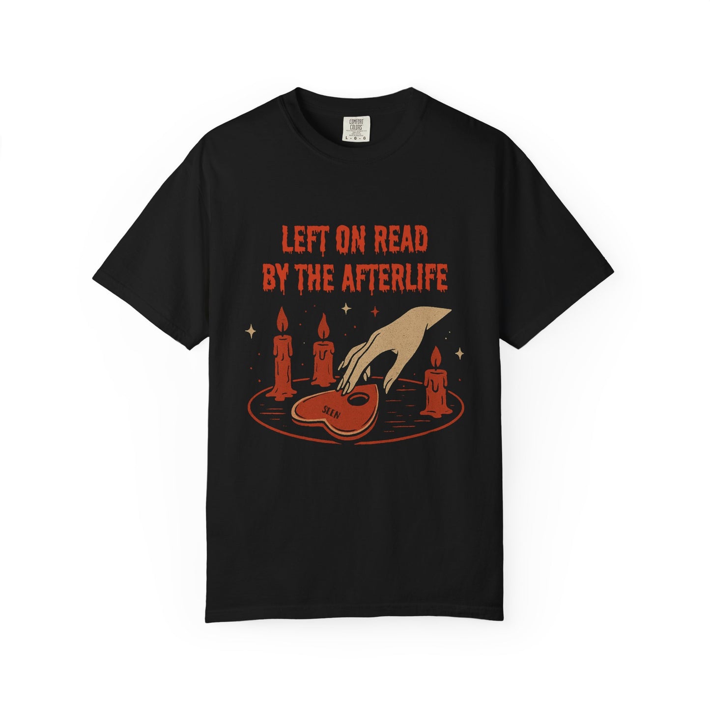 Halloween T-Shirt Unisex – Retro Vintage Design „Left on Read by the Afterlife“ - Madame Soulière