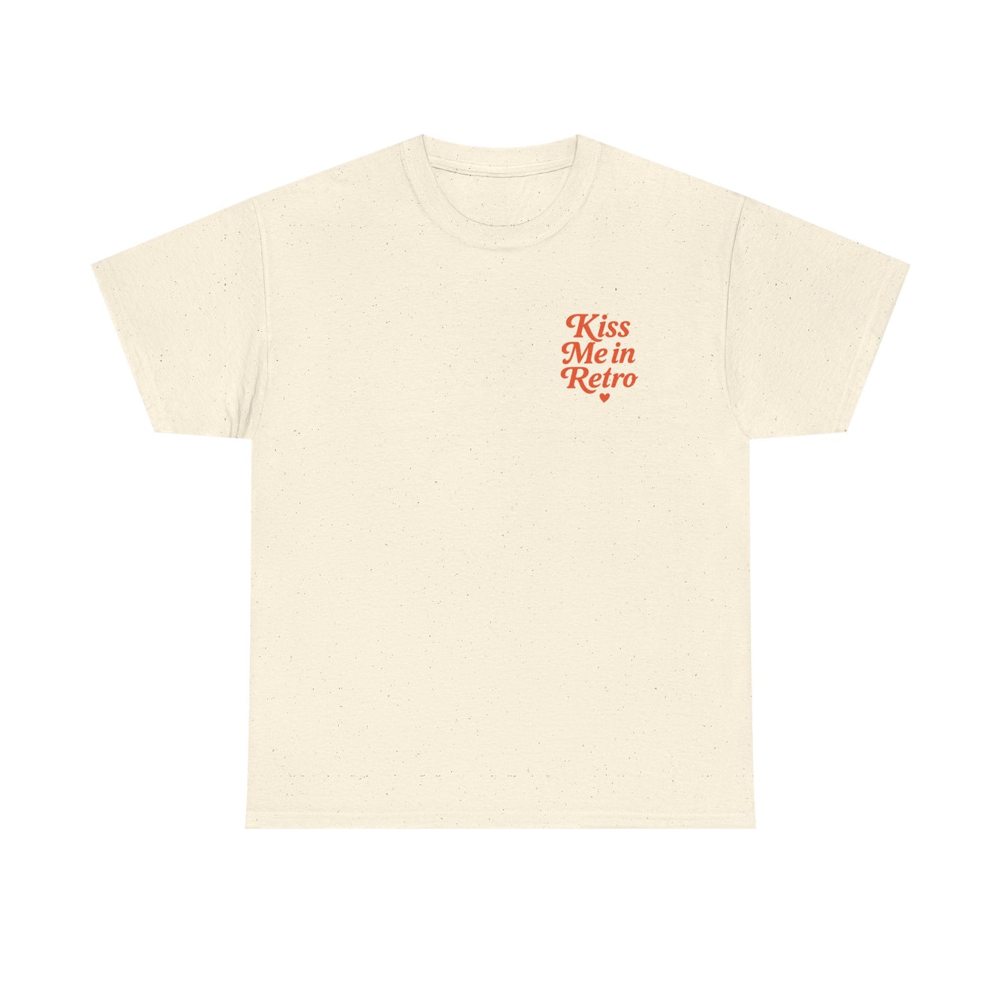 Retro Mini Slogan Unisex T-Shirt – Kiss Me in Retro Graphic Tee, Vintage Pin Up Inspired Top, 50s Rockabilly Style, Feminine Retro Statement Shirt - Madame Soulière