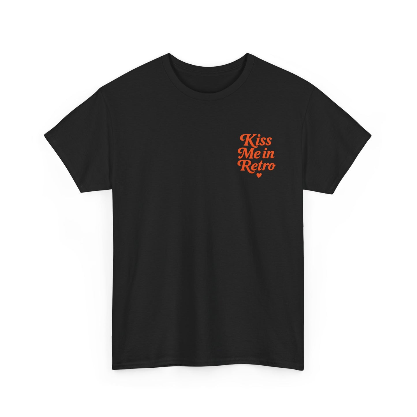Retro Mini Slogan Unisex T-Shirt – Kiss Me in Retro Graphic Tee, Vintage Pin Up Inspired Top, 50s Rockabilly Style, Feminine Retro Statement Shirt - Madame Soulière