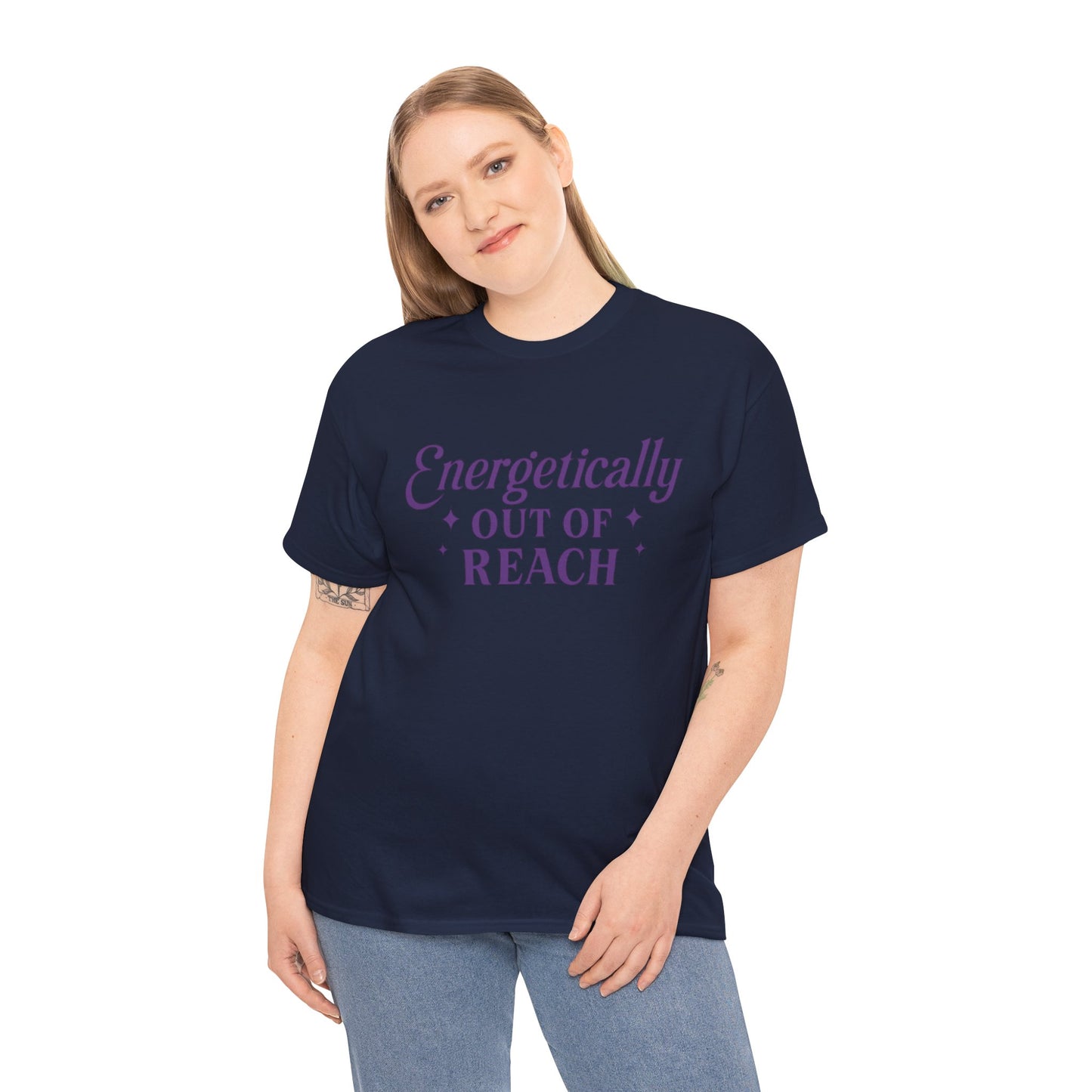 Energetically Out of Reach Unisex T-Shirt – Retro Vintage Graphic Tee, Spiritual Pin Up Shirt, Aesthetic Cosmic Vibes Top - Madame Soulière