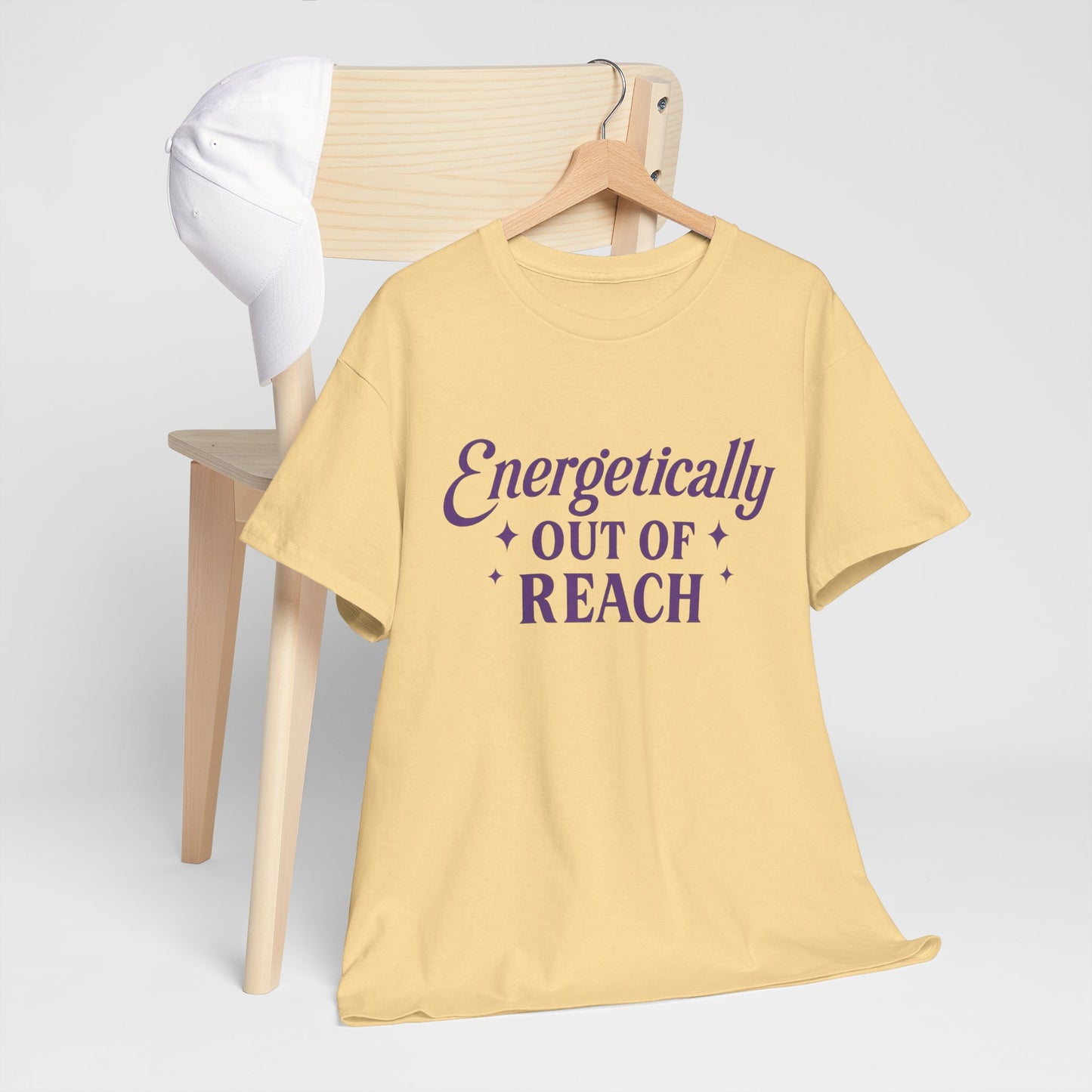 Energetically Out of Reach Unisex T-Shirt – Retro Vintage Graphic Tee, Spiritual Pin Up Shirt, Aesthetic Cosmic Vibes Top - Madame Soulière