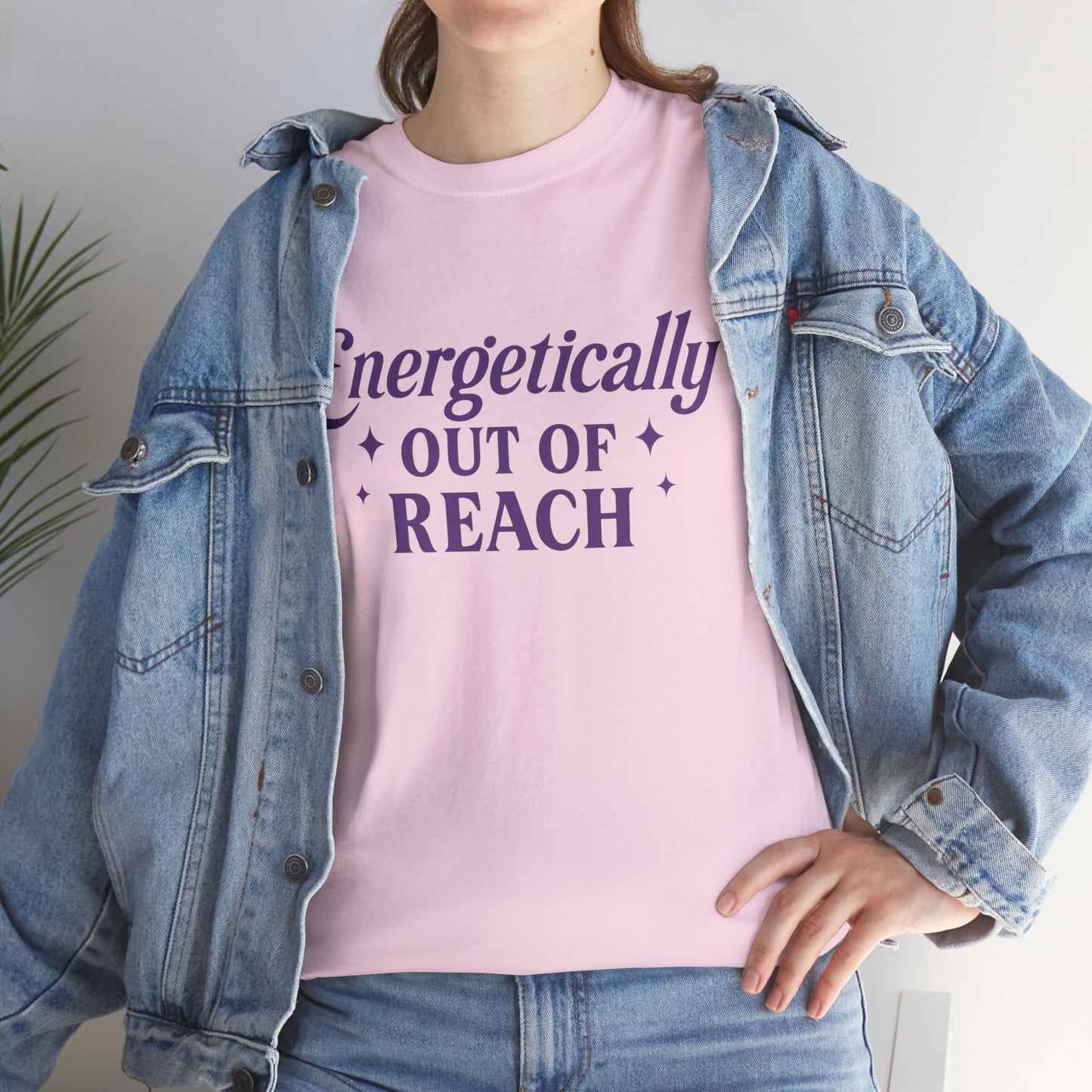 Energetically Out of Reach Unisex T-Shirt – Retro Vintage Graphic Tee, Spiritual Pin Up Shirt, Aesthetic Cosmic Vibes Top - Madame Soulière