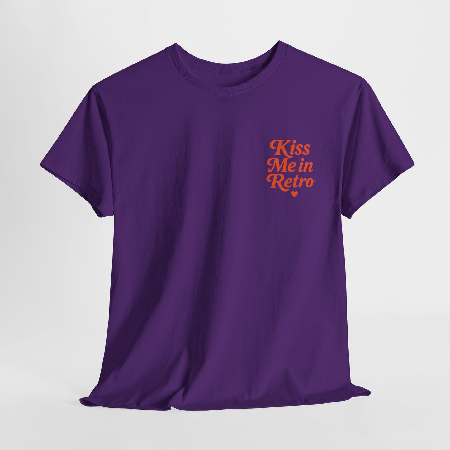 Retro Mini Slogan Unisex T-Shirt – Kiss Me in Retro Graphic Tee, Vintage Pin Up Inspired Top, 50s Rockabilly Style, Feminine Retro Statement Shirt - Madame Soulière