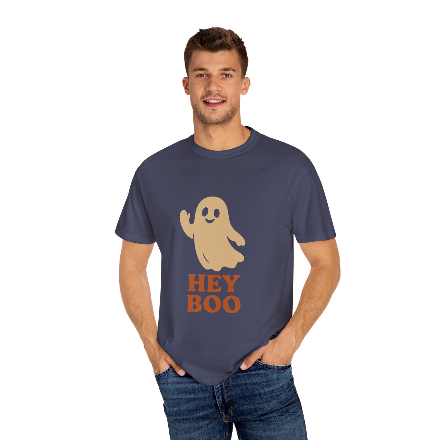 Retro Halloween Ghost T-Shirt – Vintage Pin Up Style Tee, Spooky Season Graphic Top, Hey Boo Shirt for Women & Men - Madame Soulière