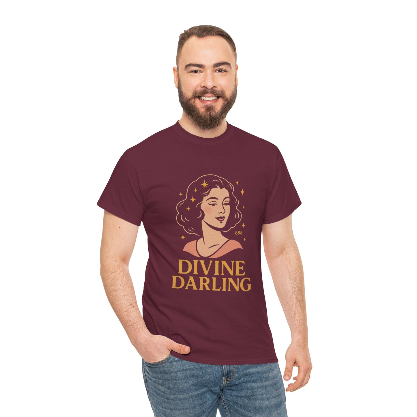 Wearing 888 Like It’s Chanel – Divine Darling T-Shirt, Vintage Retro Unisex Tee, 50s Pin Up Spirit Shirt - Madame Soulière