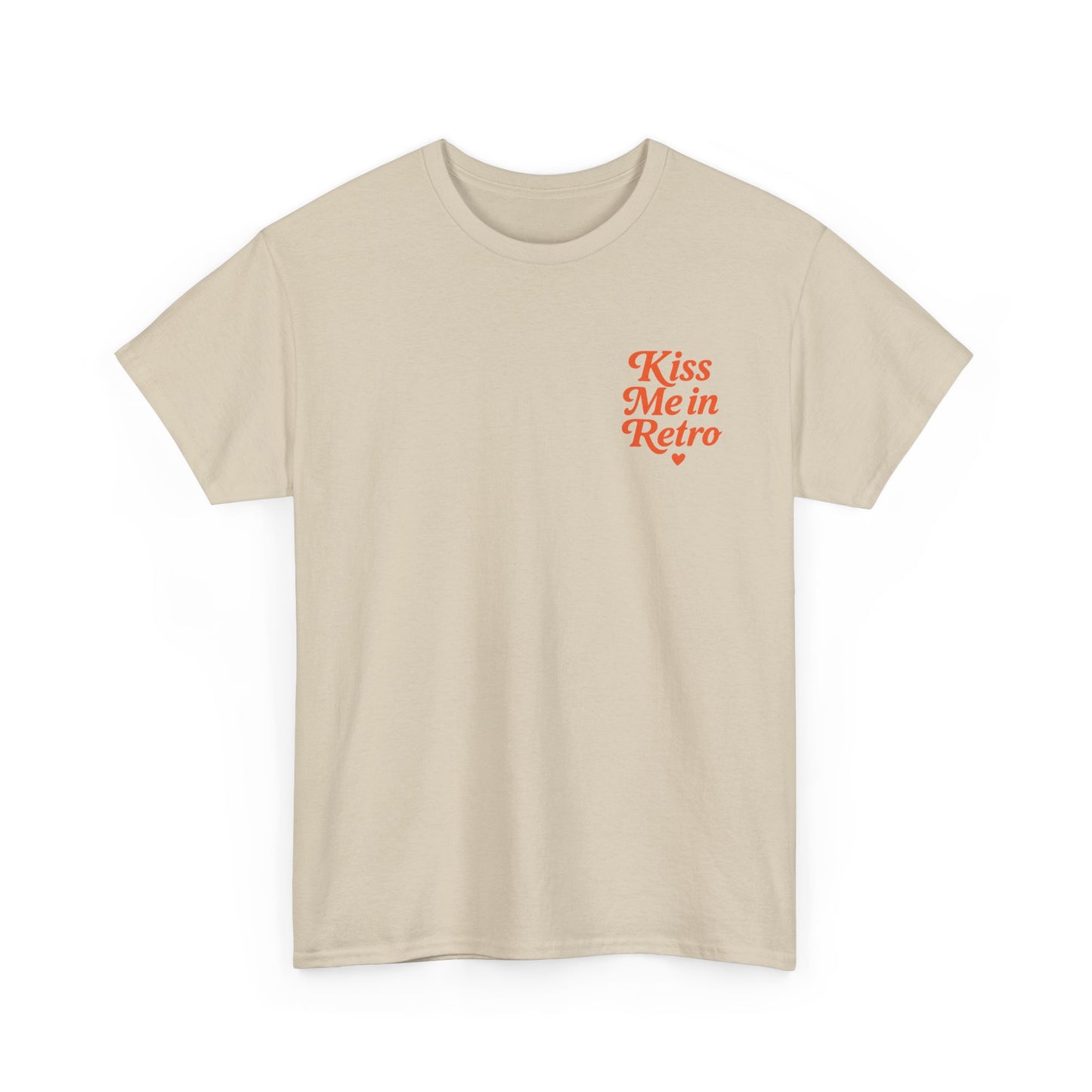 Retro Mini Slogan Unisex T-Shirt – Kiss Me in Retro Graphic Tee, Vintage Pin Up Inspired Top, 50s Rockabilly Style, Feminine Retro Statement Shirt - Madame Soulière