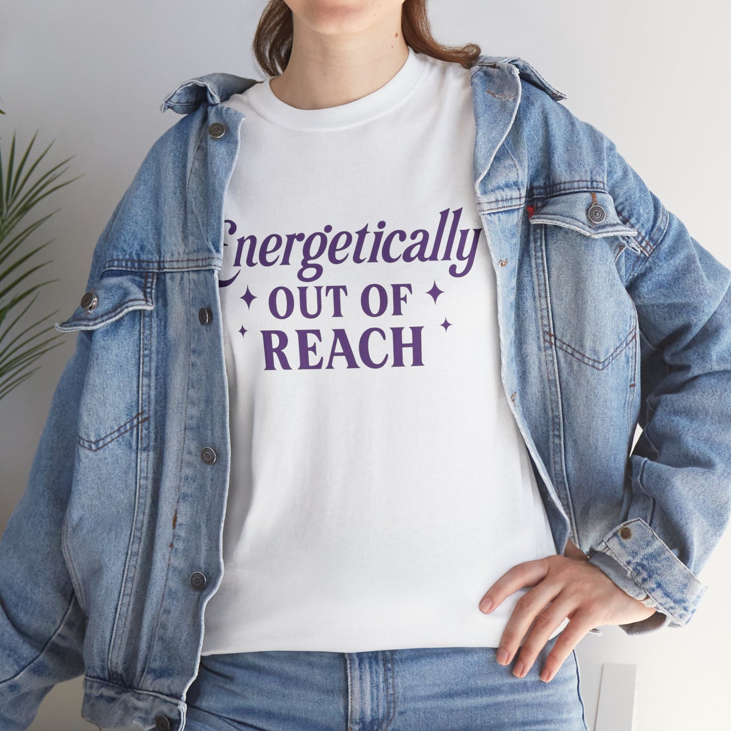 Energetically Out of Reach Unisex T-Shirt – Retro Vintage Graphic Tee, Spiritual Pin Up Shirt, Aesthetic Cosmic Vibes Top - Madame Soulière