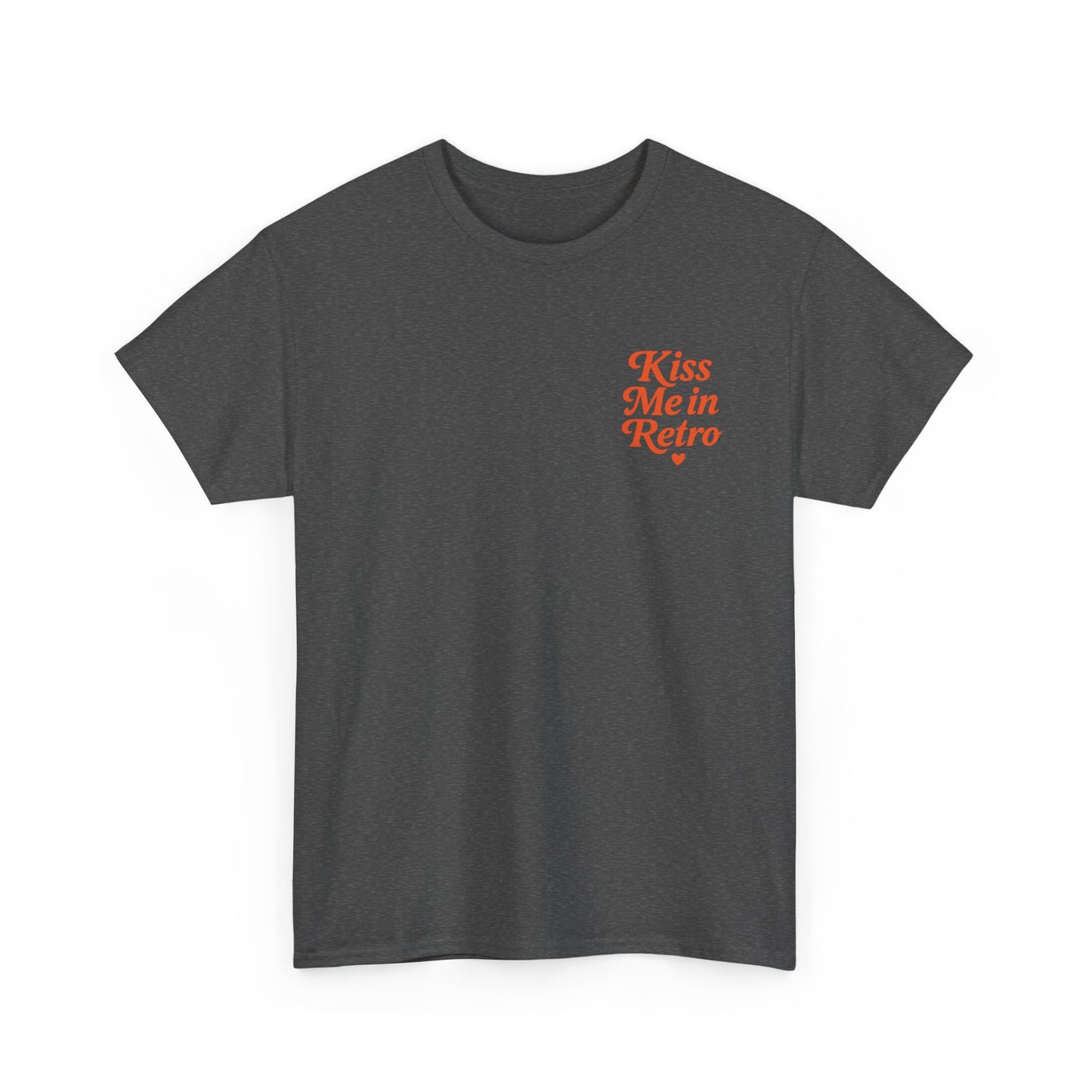 Retro Mini Slogan Unisex T-Shirt – Kiss Me in Retro Graphic Tee, Vintage Pin Up Inspired Top, 50s Rockabilly Style, Feminine Retro Statement Shirt - Madame Soulière