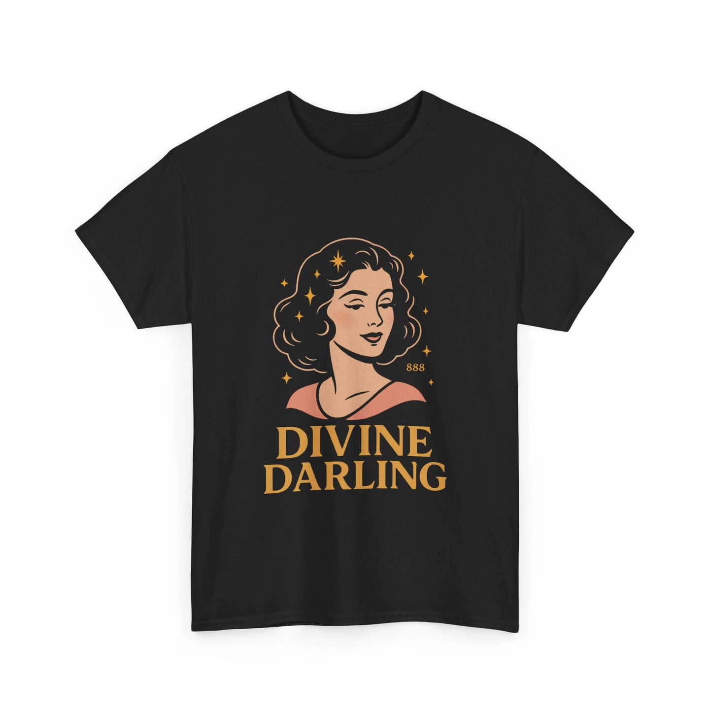 Wearing 888 Like It’s Chanel – Divine Darling T-Shirt, Vintage Retro Unisex Tee, 50s Pin Up Spirit Shirt - Madame Soulière