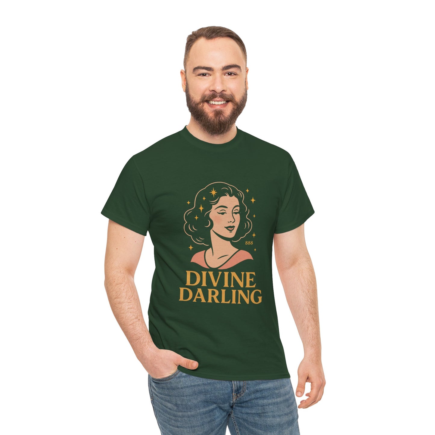 Wearing 888 Like It’s Chanel – Divine Darling T-Shirt, Vintage Retro Unisex Tee, 50s Pin Up Spirit Shirt - Madame Soulière