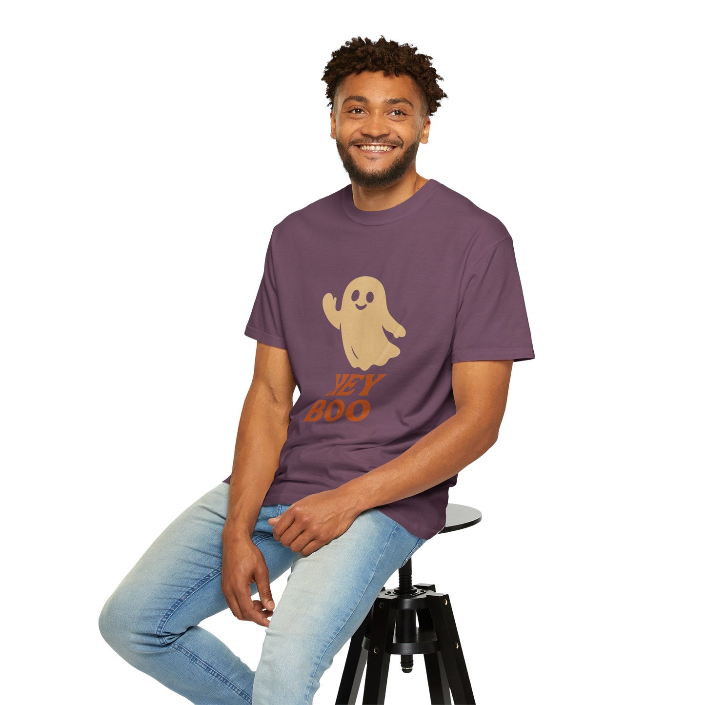 Retro Halloween Ghost T-Shirt – Vintage Pin Up Style Tee, Spooky Season Graphic Top, Hey Boo Shirt for Women & Men - Madame Soulière