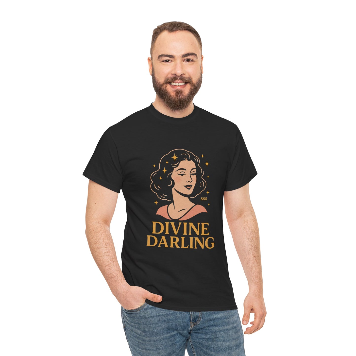 Wearing 888 Like It’s Chanel – Divine Darling T-Shirt, Vintage Retro Unisex Tee, 50s Pin Up Spirit Shirt - Madame Soulière