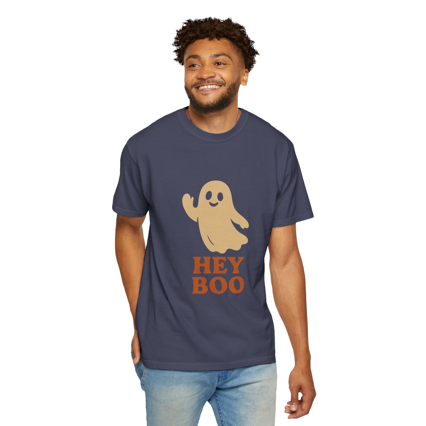 Retro Halloween Ghost T-Shirt – Vintage Pin Up Style Tee, Spooky Season Graphic Top, Hey Boo Shirt for Women & Men - Madame Soulière