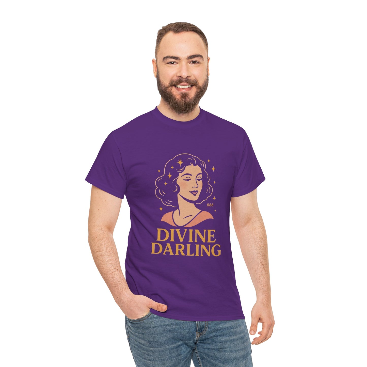 Wearing 888 Like It’s Chanel – Divine Darling T-Shirt, Vintage Retro Unisex Tee, 50s Pin Up Spirit Shirt - Madame Soulière