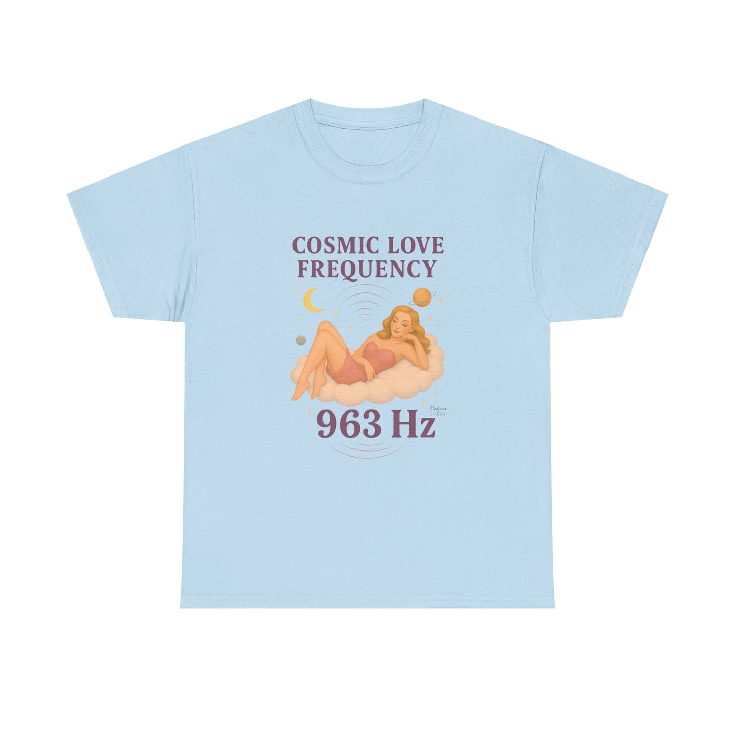 Cosmic Love Frequency 963 Hz Unisex T-Shirt – Retro Vintage Spiritual Graphic Tee, Angel Number Vibes, Feminine Pin Up Inspired Top - Madame Soulière