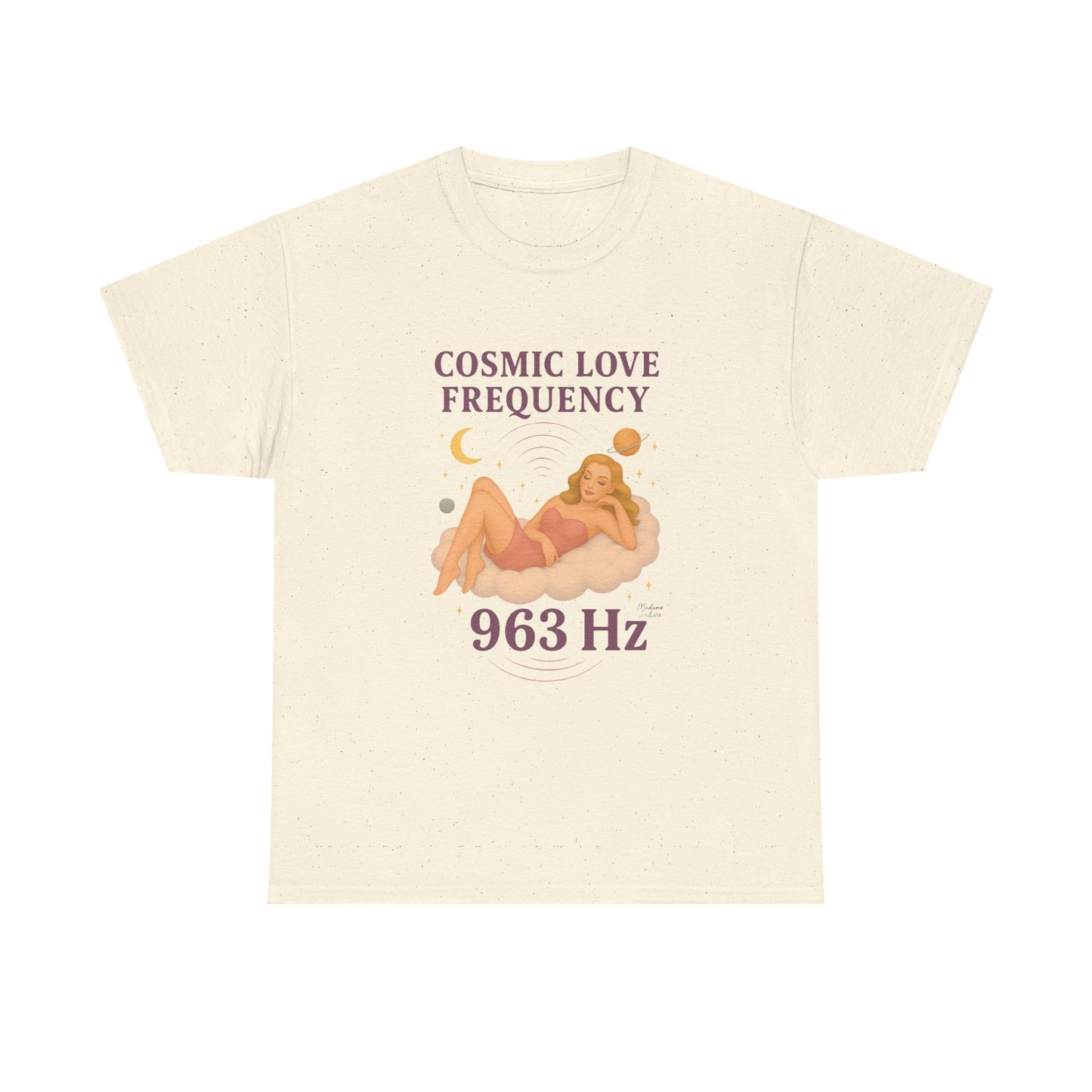 Cosmic Love Frequency 963 Hz Unisex T-Shirt – Retro Vintage Spiritual Graphic Tee, Angel Number Vibes, Feminine Pin Up Inspired Top - Madame Soulière