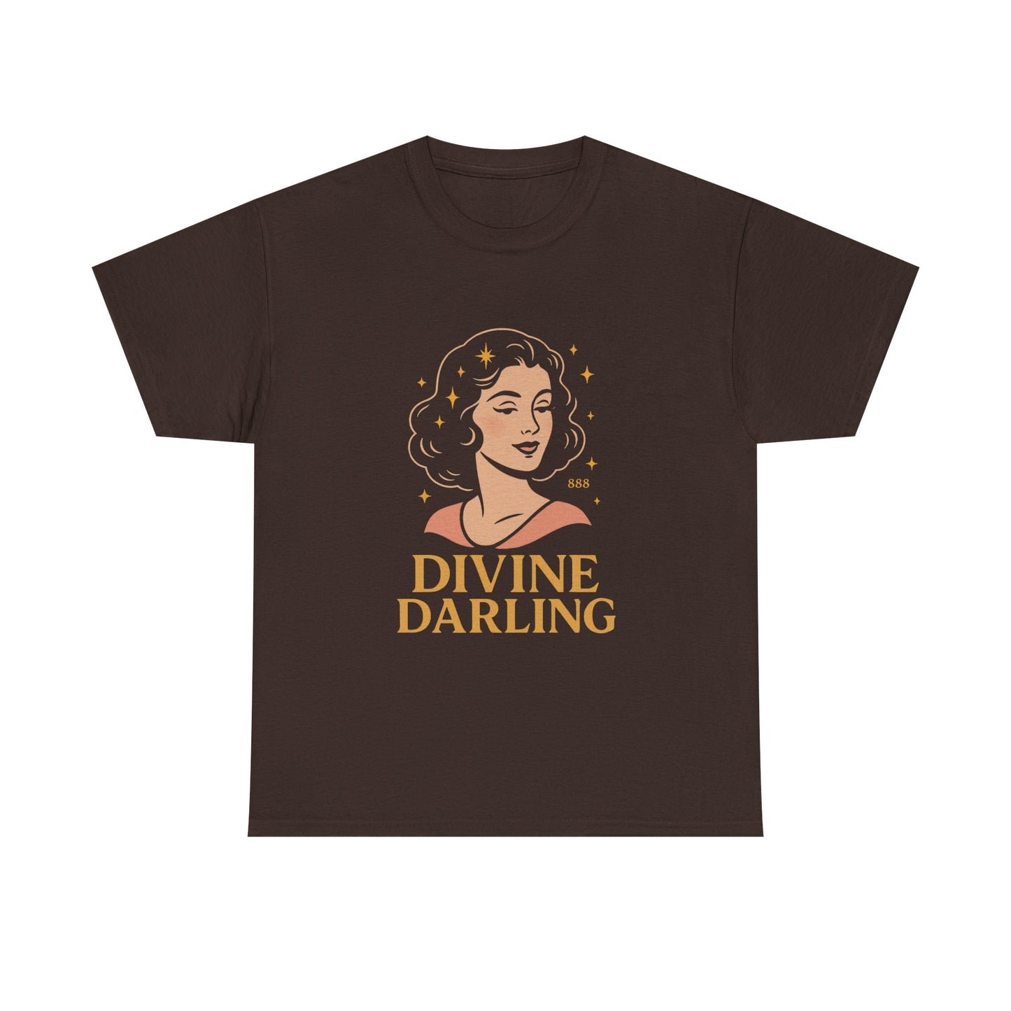 Wearing 888 Like It’s Chanel – Divine Darling T-Shirt, Vintage Retro Unisex Tee, 50s Pin Up Spirit Shirt - Madame Soulière