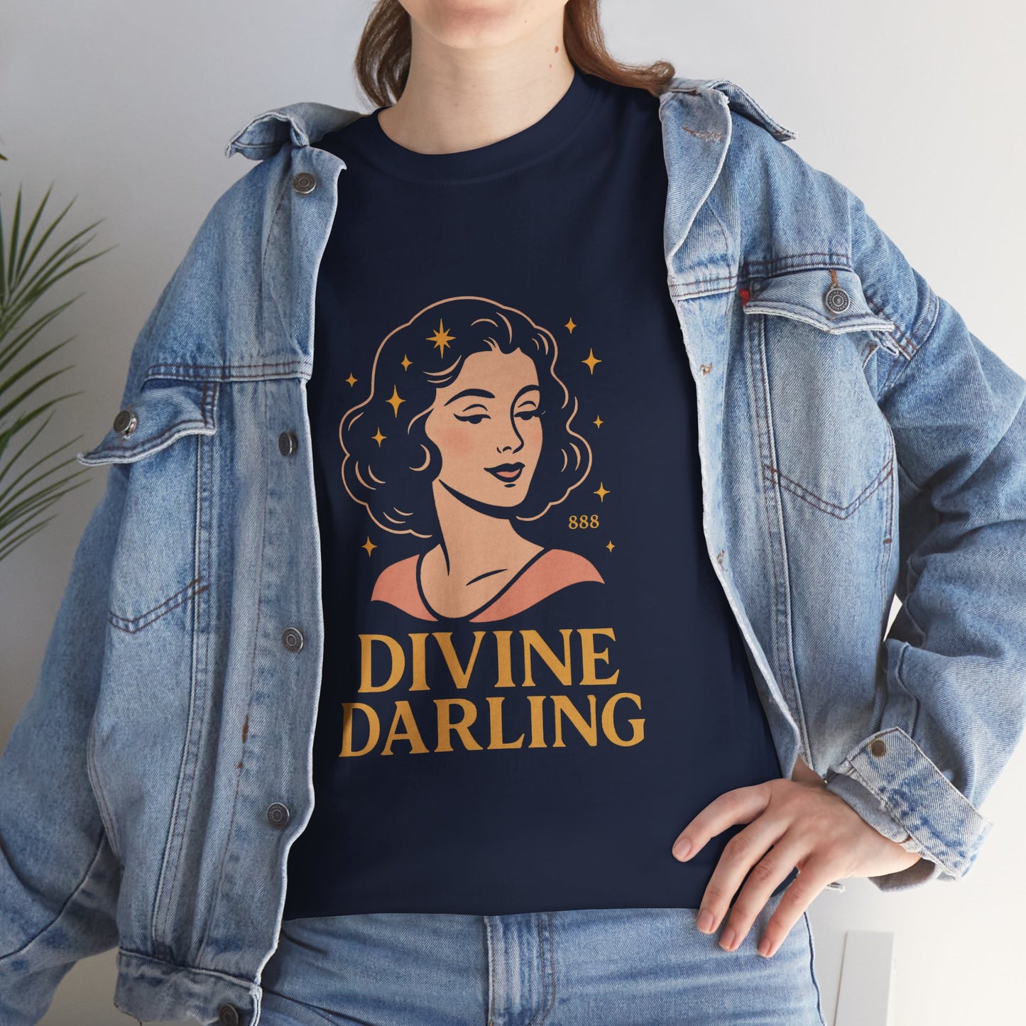 Wearing 888 Like It’s Chanel – Divine Darling T-Shirt, Vintage Retro Unisex Tee, 50s Pin Up Spirit Shirt - Madame Soulière