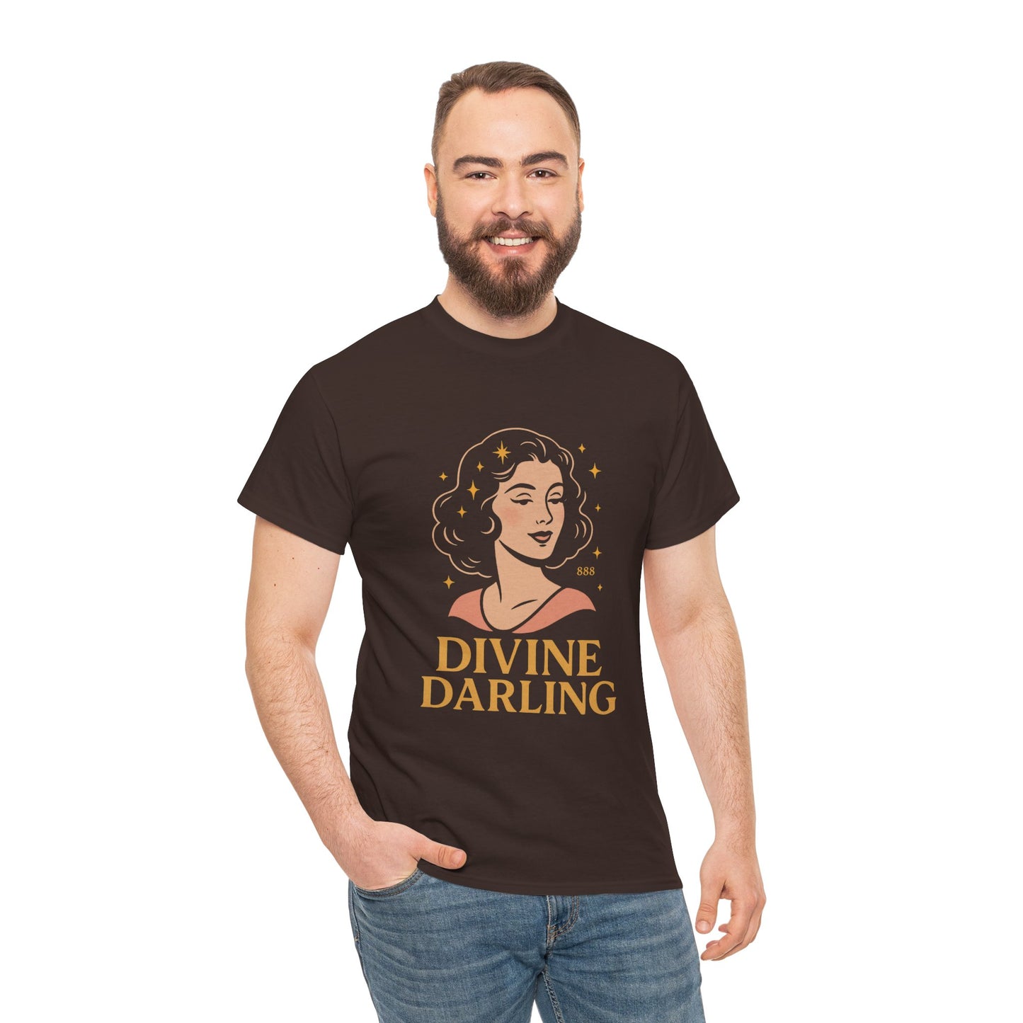 Wearing 888 Like It’s Chanel – Divine Darling T-Shirt, Vintage Retro Unisex Tee, 50s Pin Up Spirit Shirt - Madame Soulière
