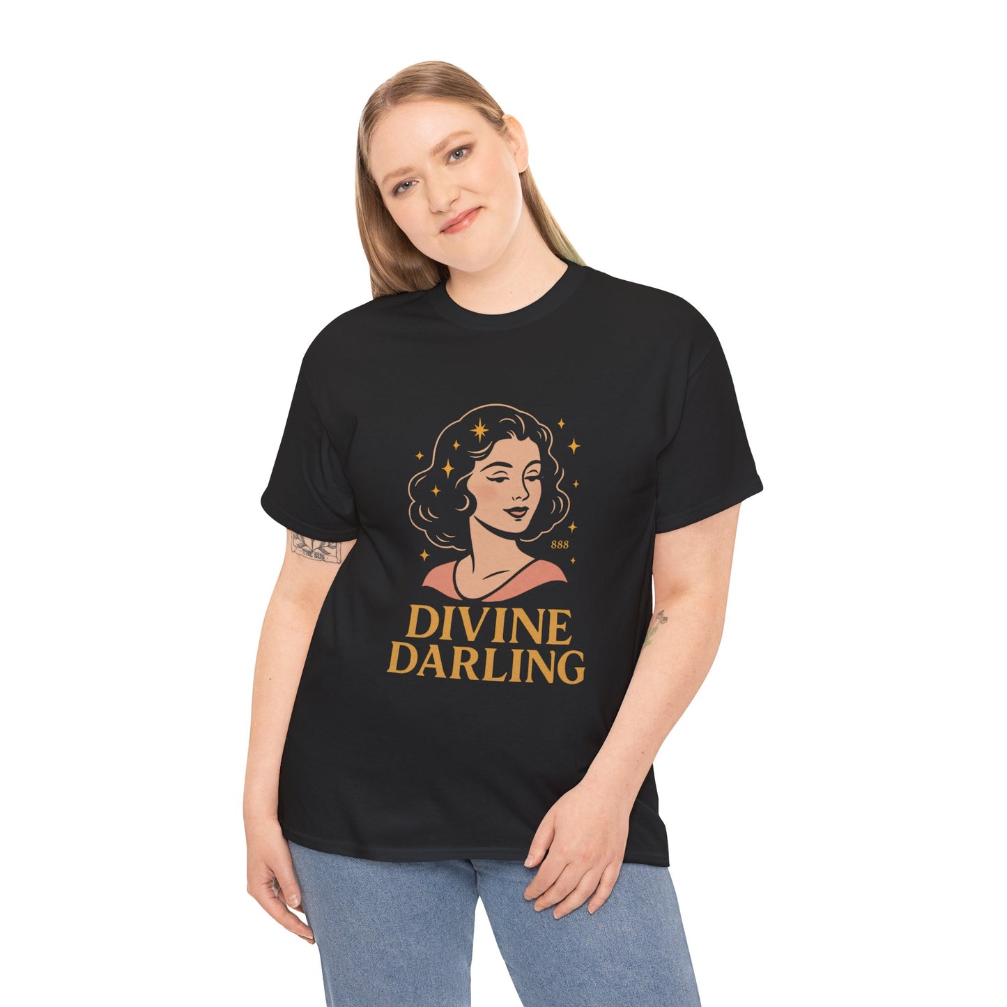 Wearing 888 Like It’s Chanel – Divine Darling T-Shirt, Vintage Retro Unisex Tee, 50s Pin Up Spirit Shirt - Madame Soulière