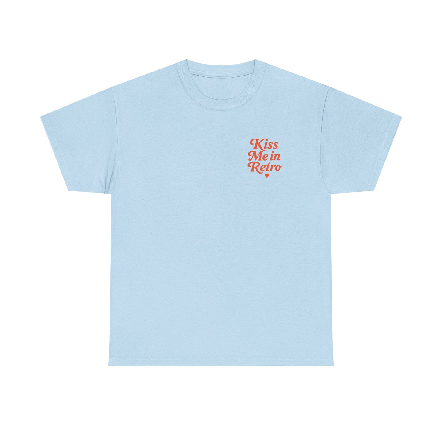 Retro Mini Slogan Unisex T-Shirt – Kiss Me in Retro Graphic Tee, Vintage Pin Up Inspired Top, 50s Rockabilly Style, Feminine Retro Statement Shirt - Madame Soulière