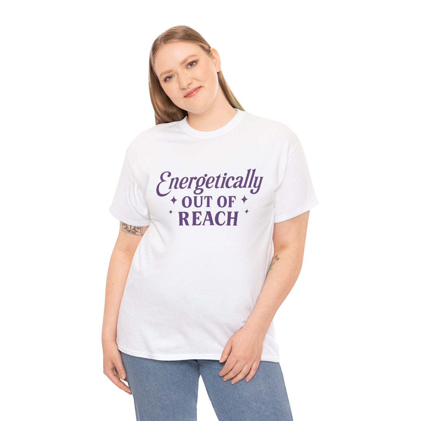Energetically Out of Reach Unisex T-Shirt – Retro Vintage Graphic Tee, Spiritual Pin Up Shirt, Aesthetic Cosmic Vibes Top - Madame Soulière