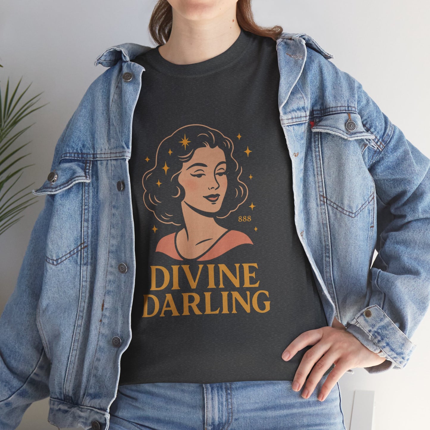Wearing 888 Like It’s Chanel – Divine Darling T-Shirt, Vintage Retro Unisex Tee, 50s Pin Up Spirit Shirt - Madame Soulière