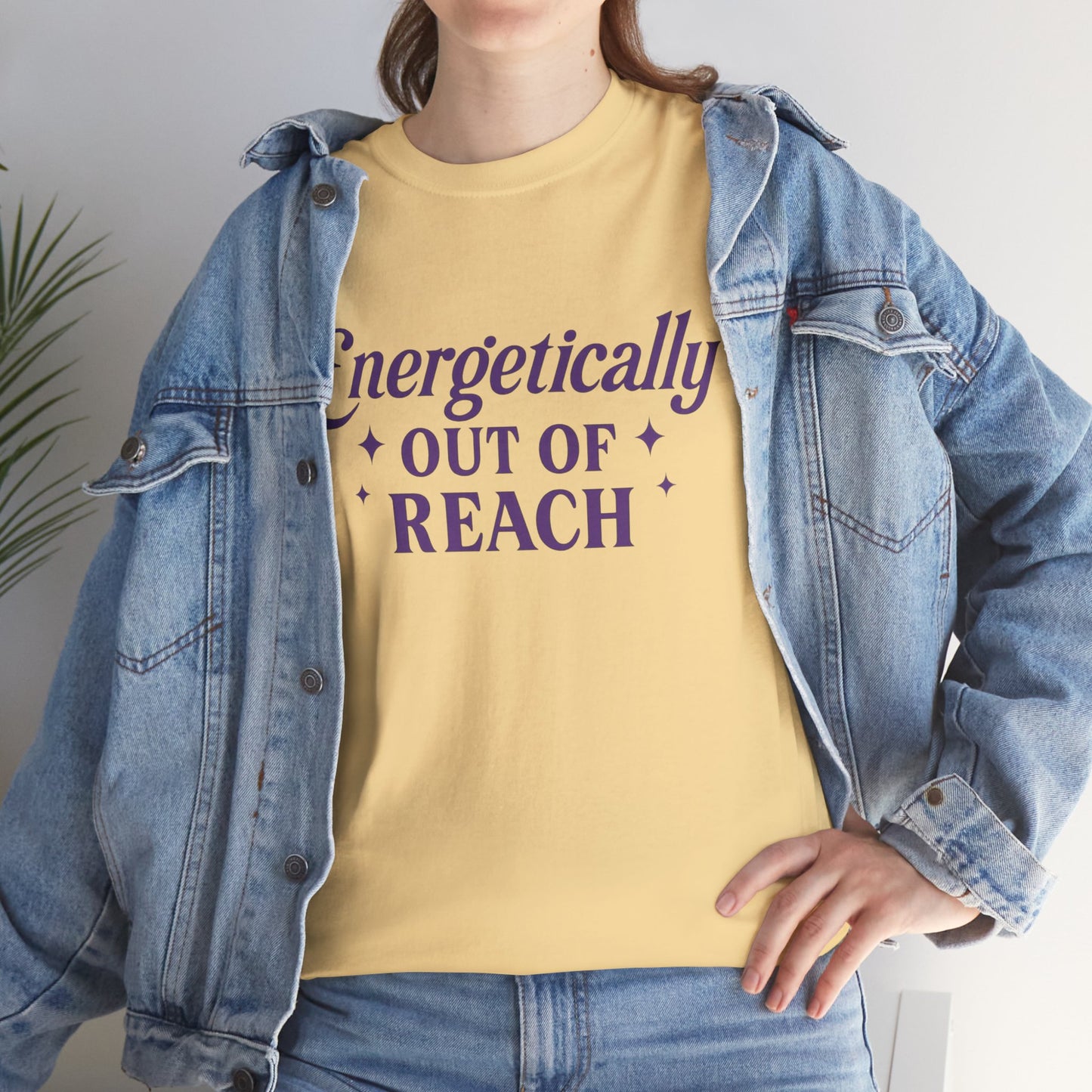 Energetically Out of Reach Unisex T-Shirt – Retro Vintage Graphic Tee, Spiritual Pin Up Shirt, Aesthetic Cosmic Vibes Top - Madame Soulière